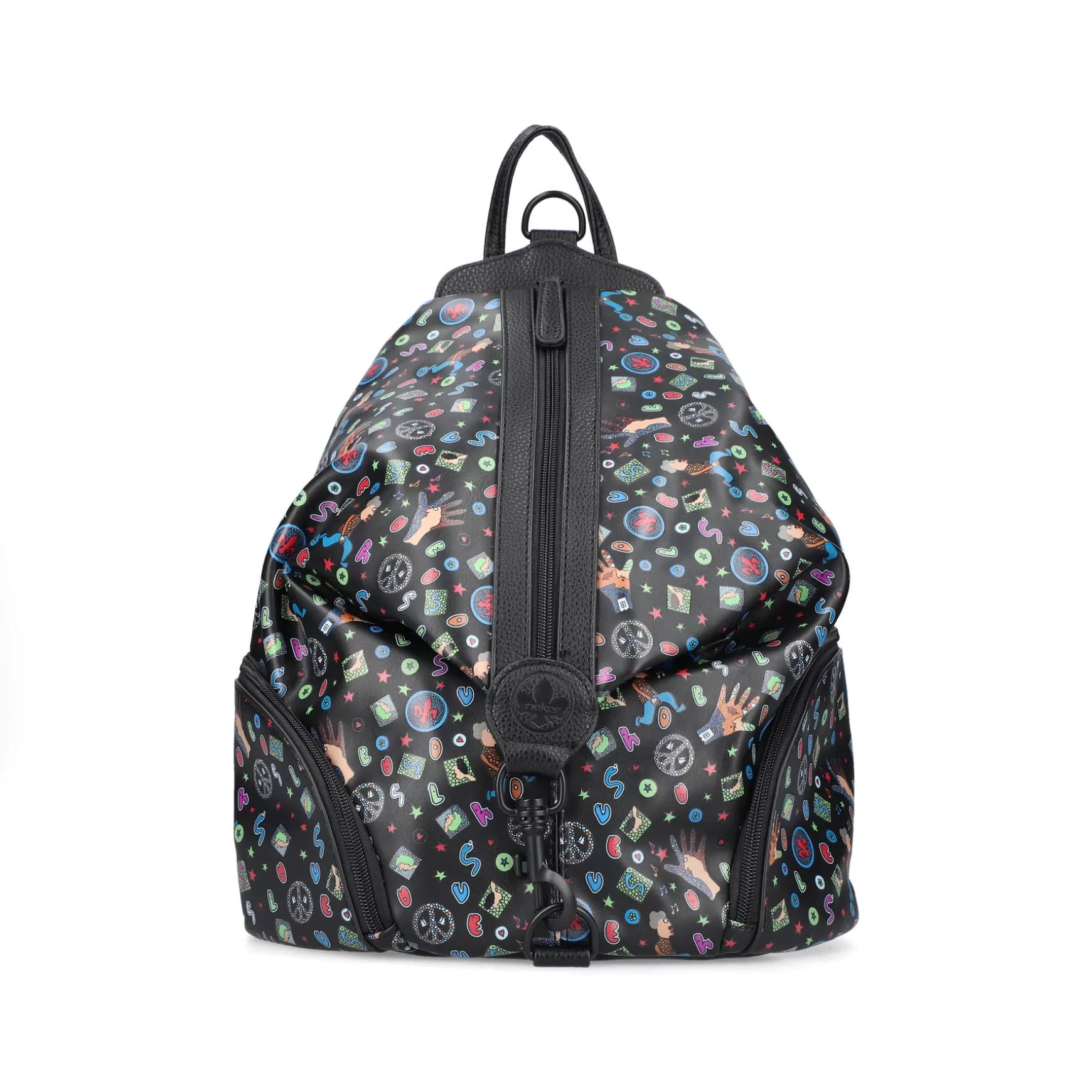 | Backpack Black Pattern-Rieker Cheap