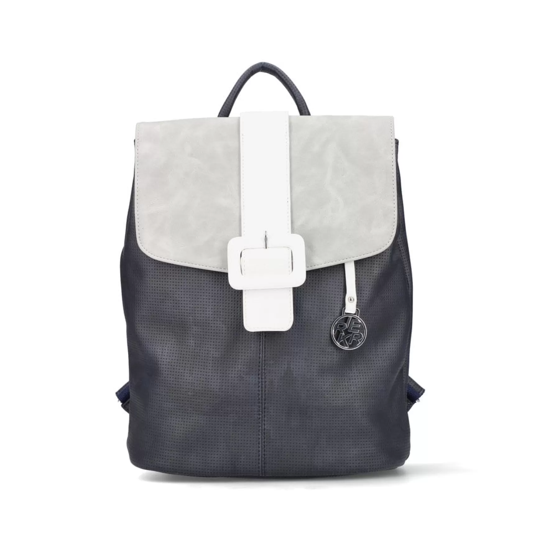 | Backpack Navy Blue-Pure White-Rieker Fashion