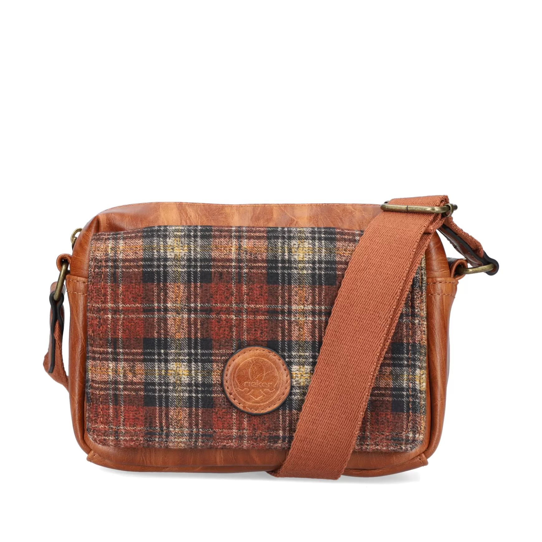 | Caramel Brown Check Handbag-Rieker Flash Sale