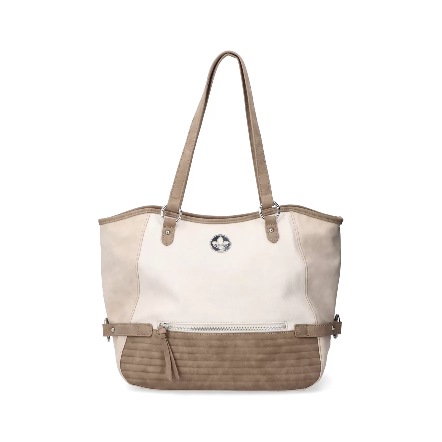 | Shopper Pearl White-Nut Brown-Rose-Rieker Clearance