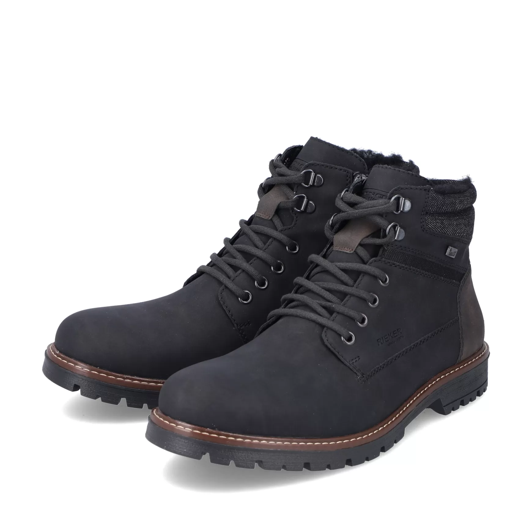 Men'S Corded Boots Asphalt Black-Rieker New