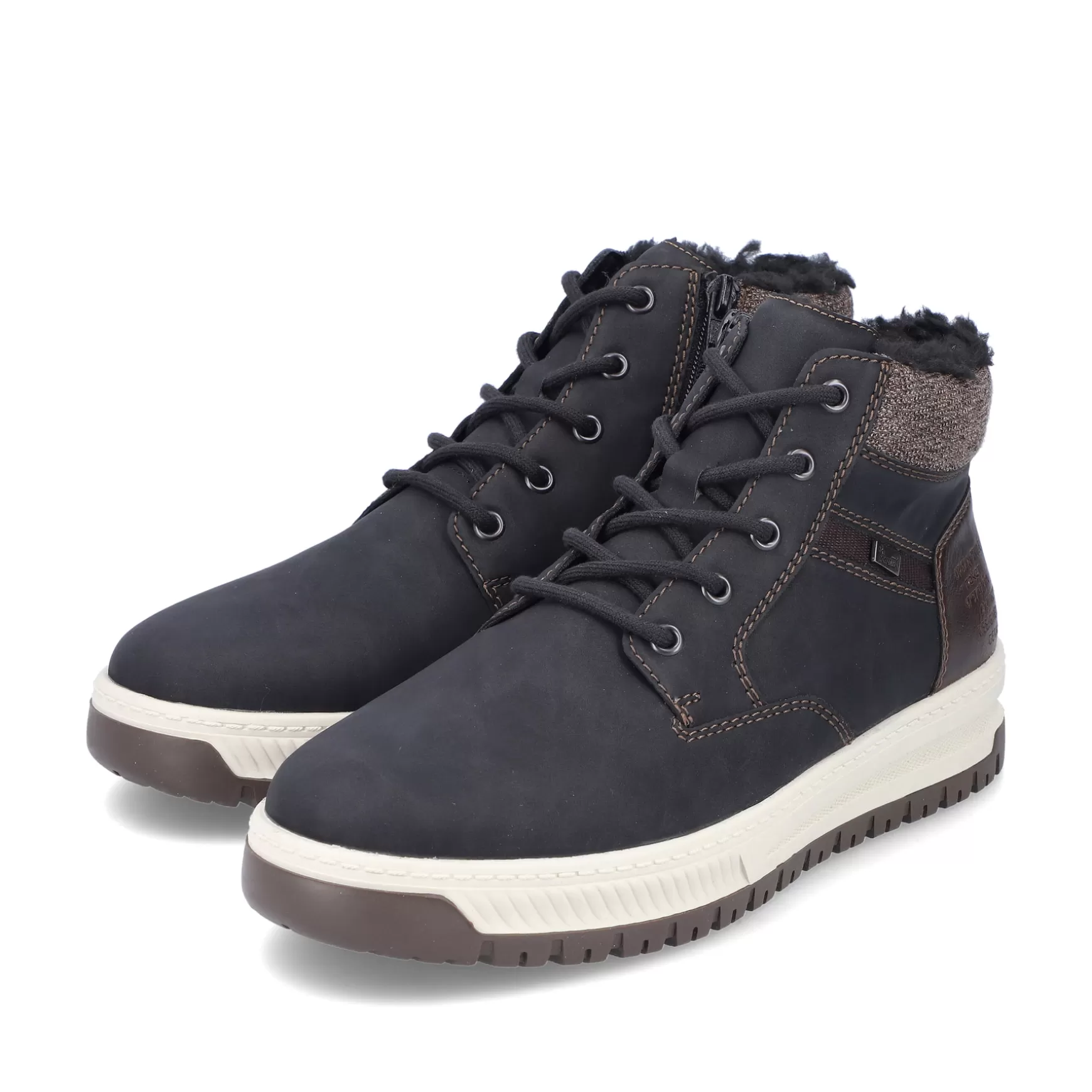 Men'S Corded Boots Asphalt Black-Rieker Shop