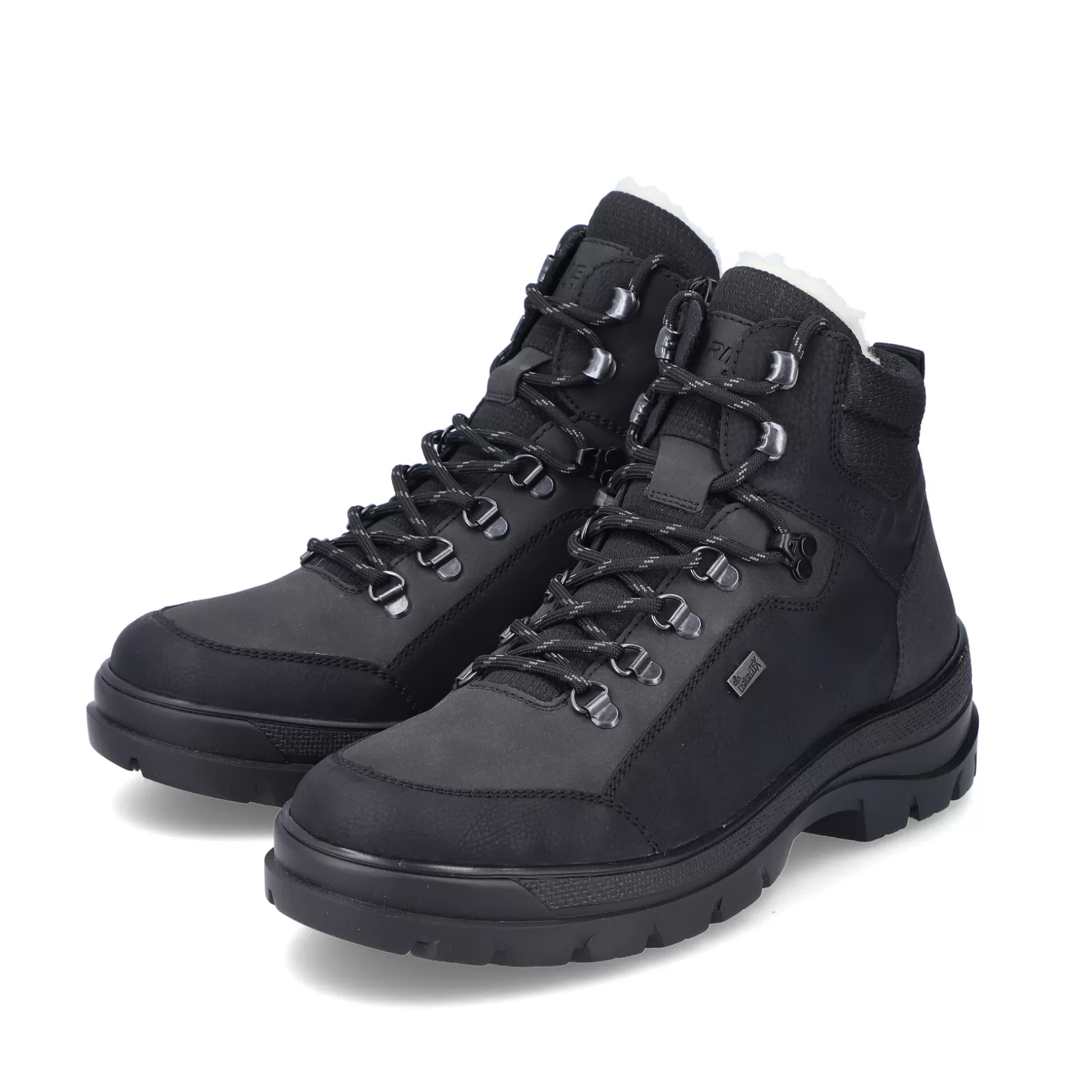 Men'S Corded Boots Asphalt Black-Rieker Cheap