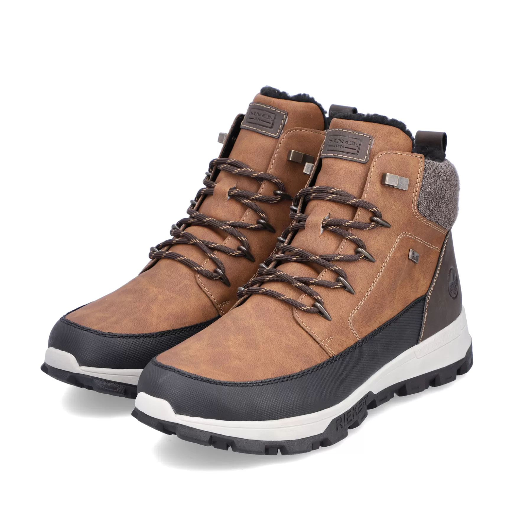 Men'S Corded Boots Caramel Brown-Rieker Fashion