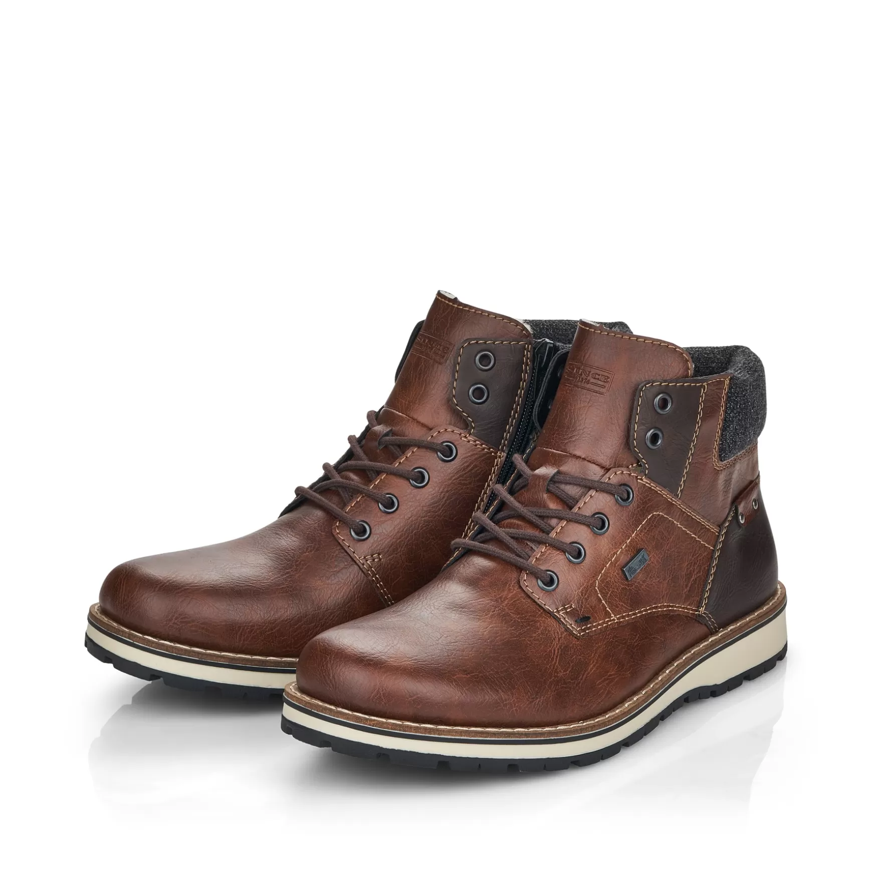 Men'S Corded Boots Chestnut Brown-Rieker New