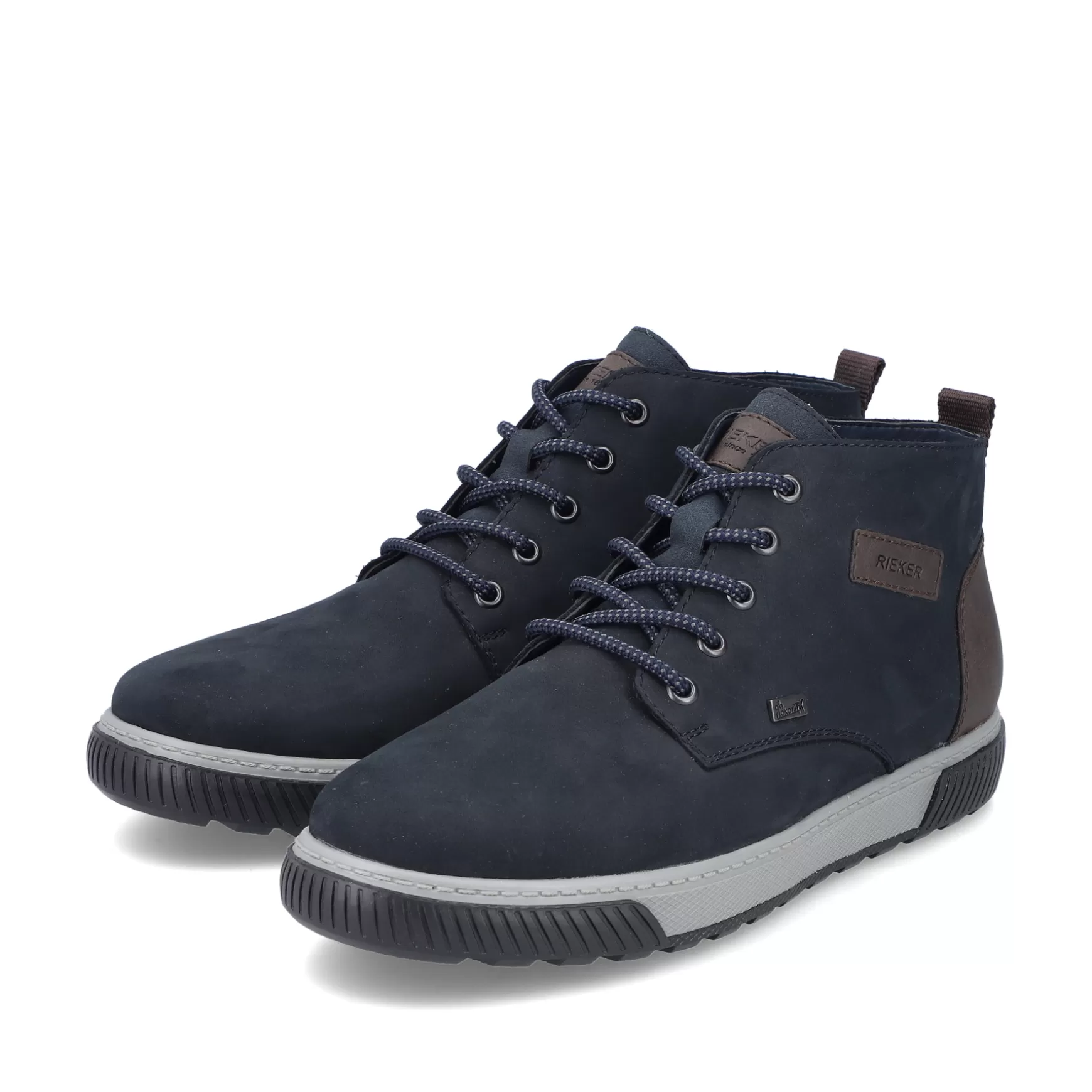 Men'S Corded Boots Dark Blue-Gray-Rieker Online