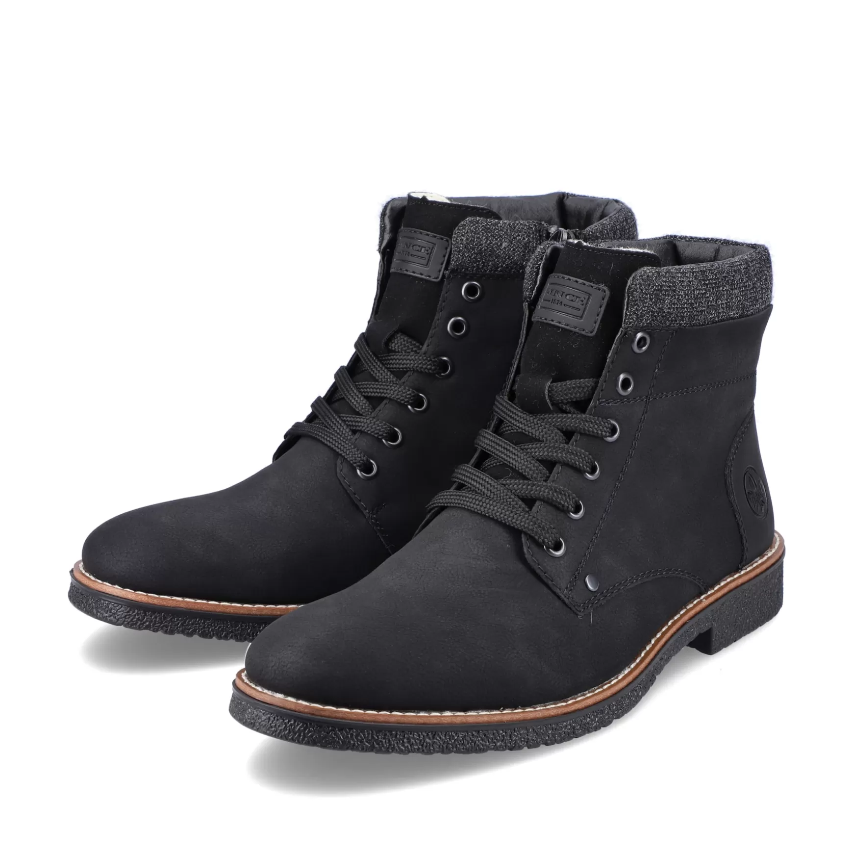 Men'S Corded Boots Deep Black-Rieker Clearance