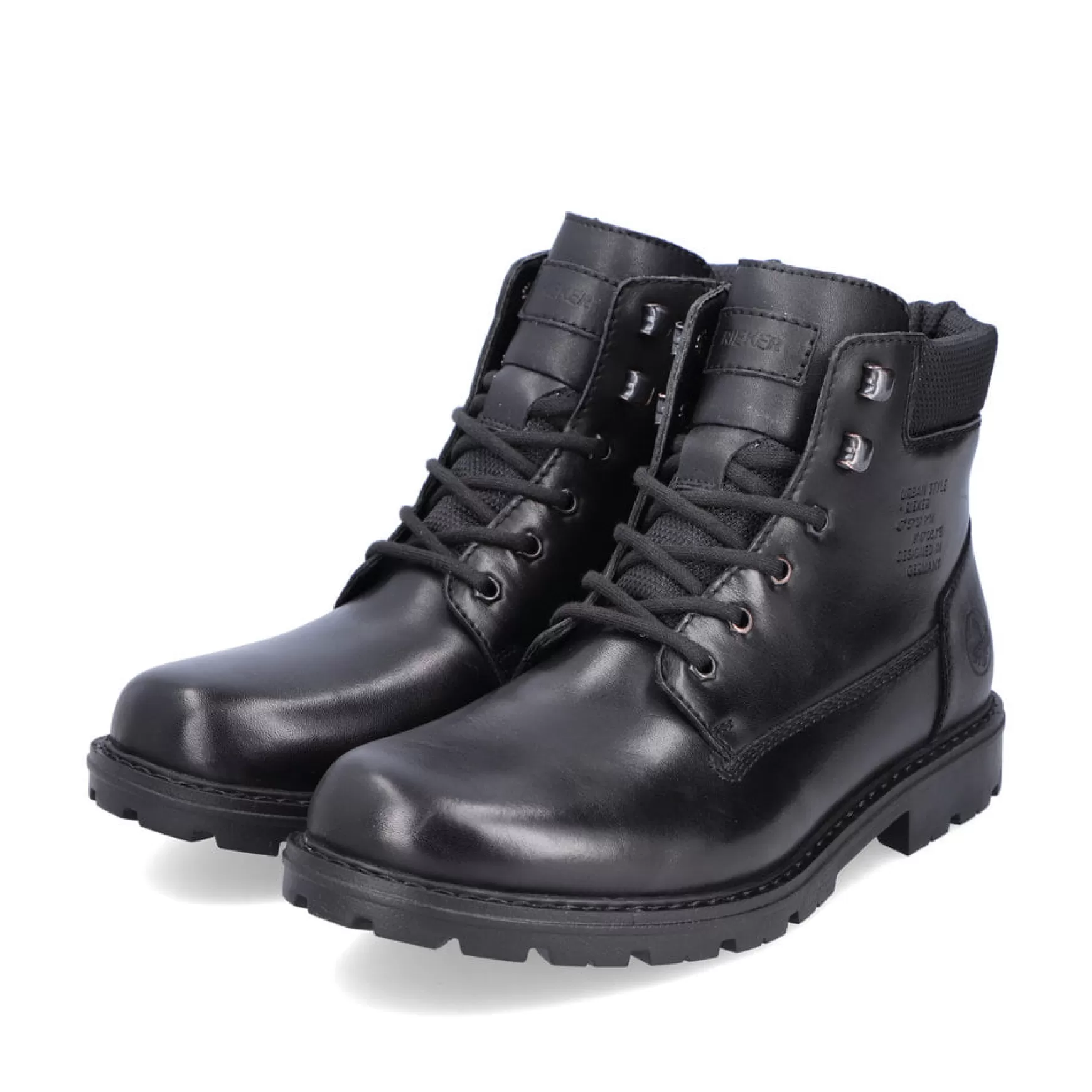 Men'S Corded Boots, Glossy Black-Rieker Online