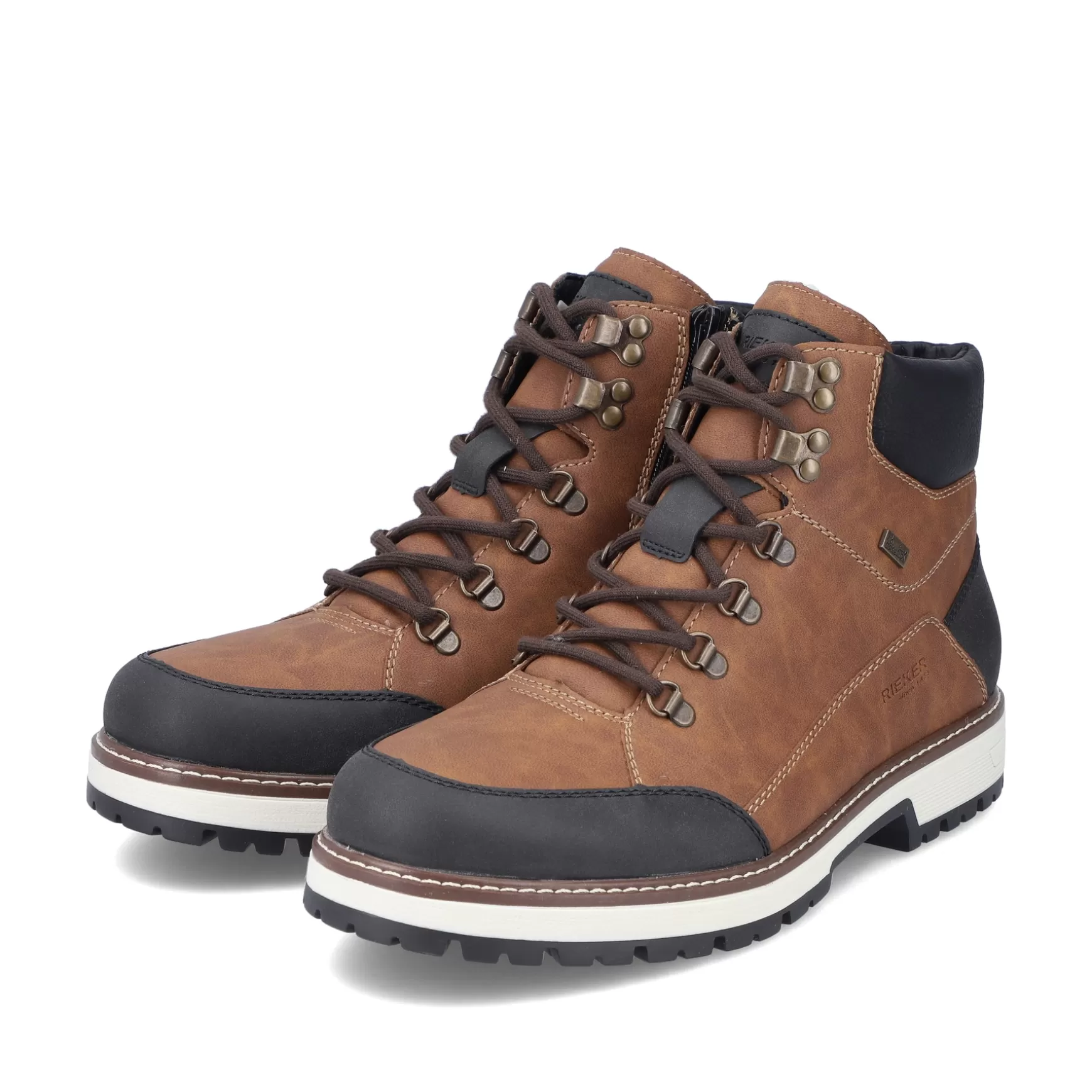 Men'S Corded Boots Light Brown-Black-Rieker Hot