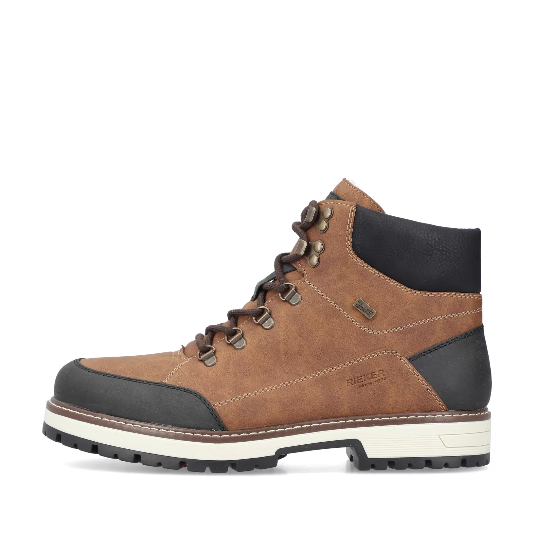 Men'S Corded Boots Light Brown-Black-Rieker Hot