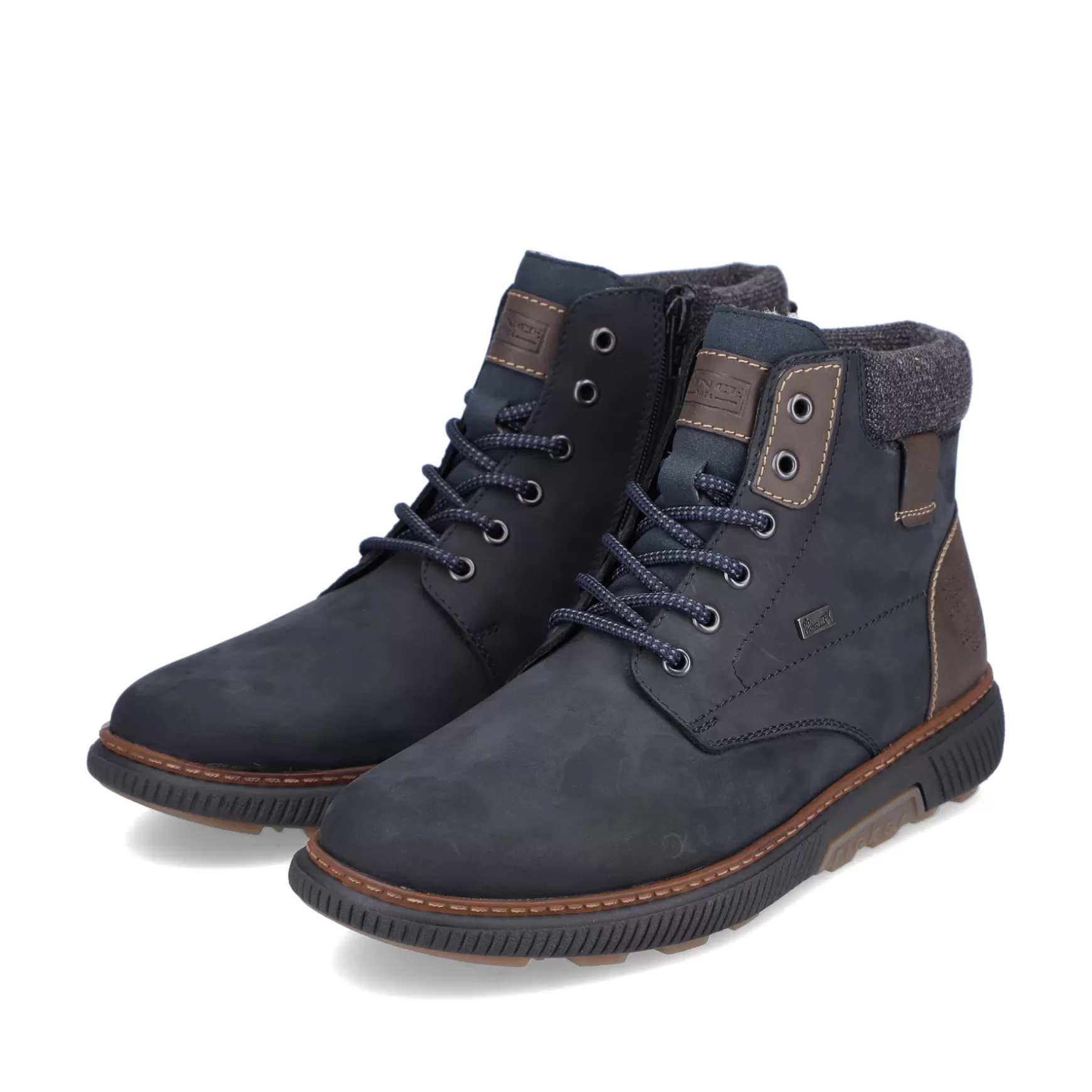 Men'S Corded Boots Navy Blue-Rieker Discount