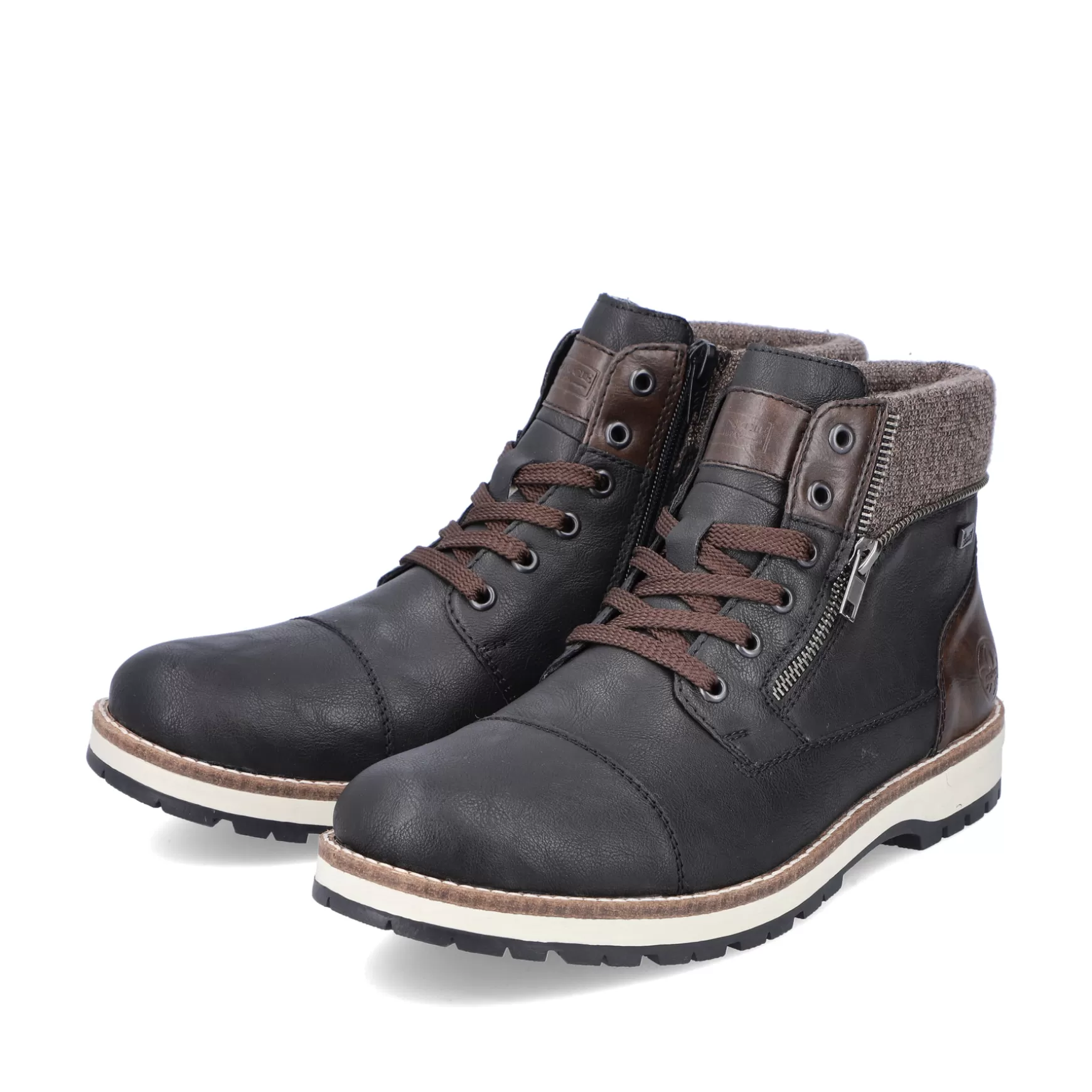 Men'S Corded Boots Night Black-Rieker Clearance