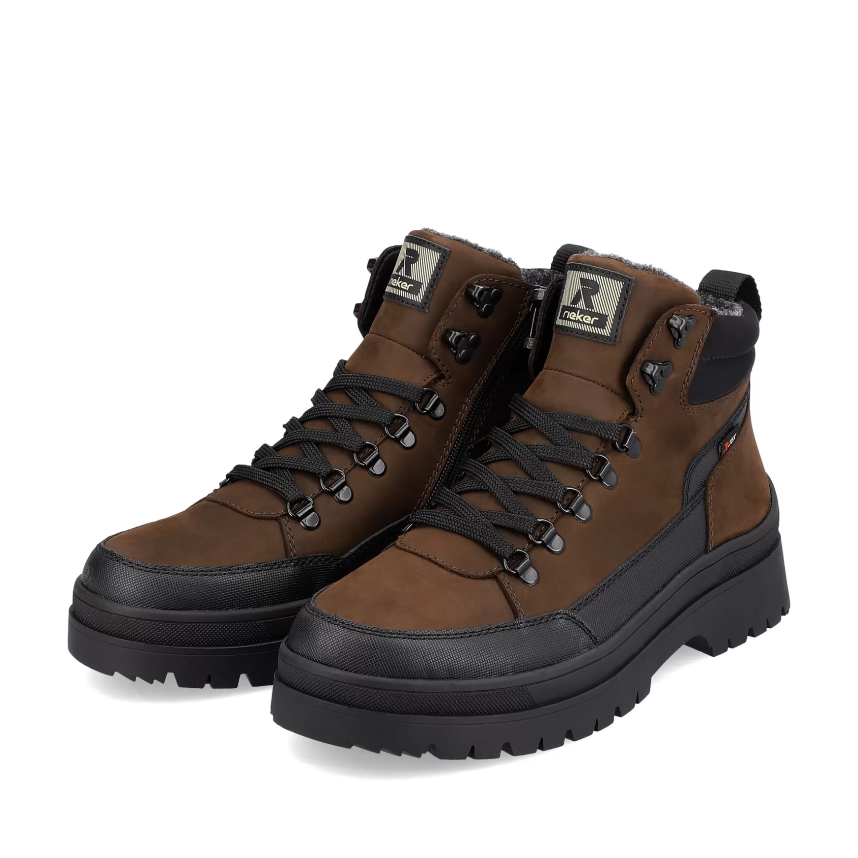 Men'S Corded Boots Nut-Brown Noir-Rieker Sale