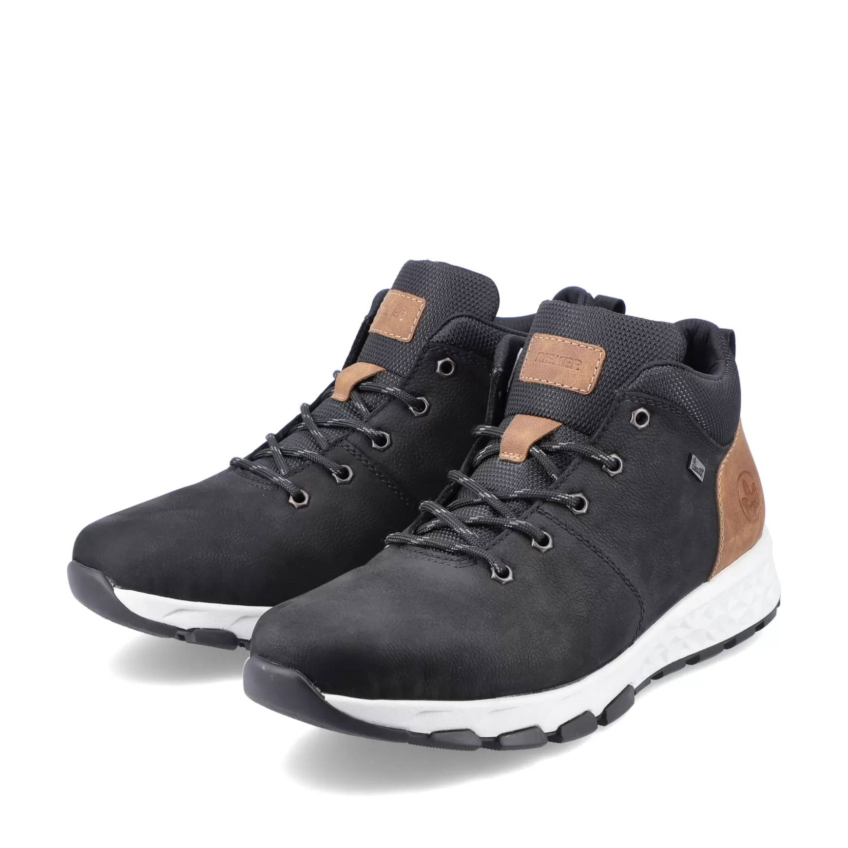 Men'S High Sneaker Black-Brown-Rieker Clearance