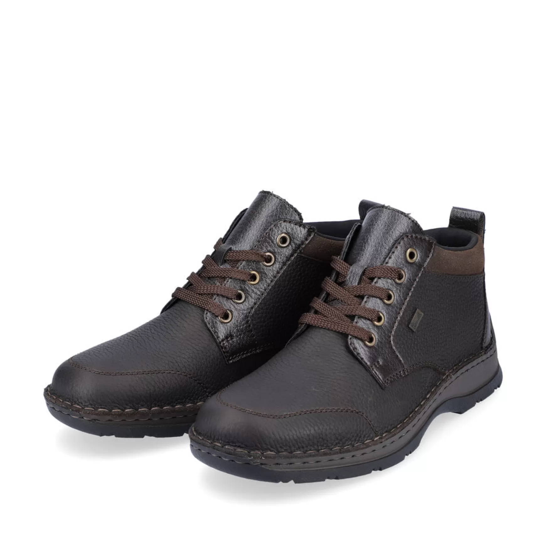 Men'S Laced Boots Espresso Brown-Rieker New