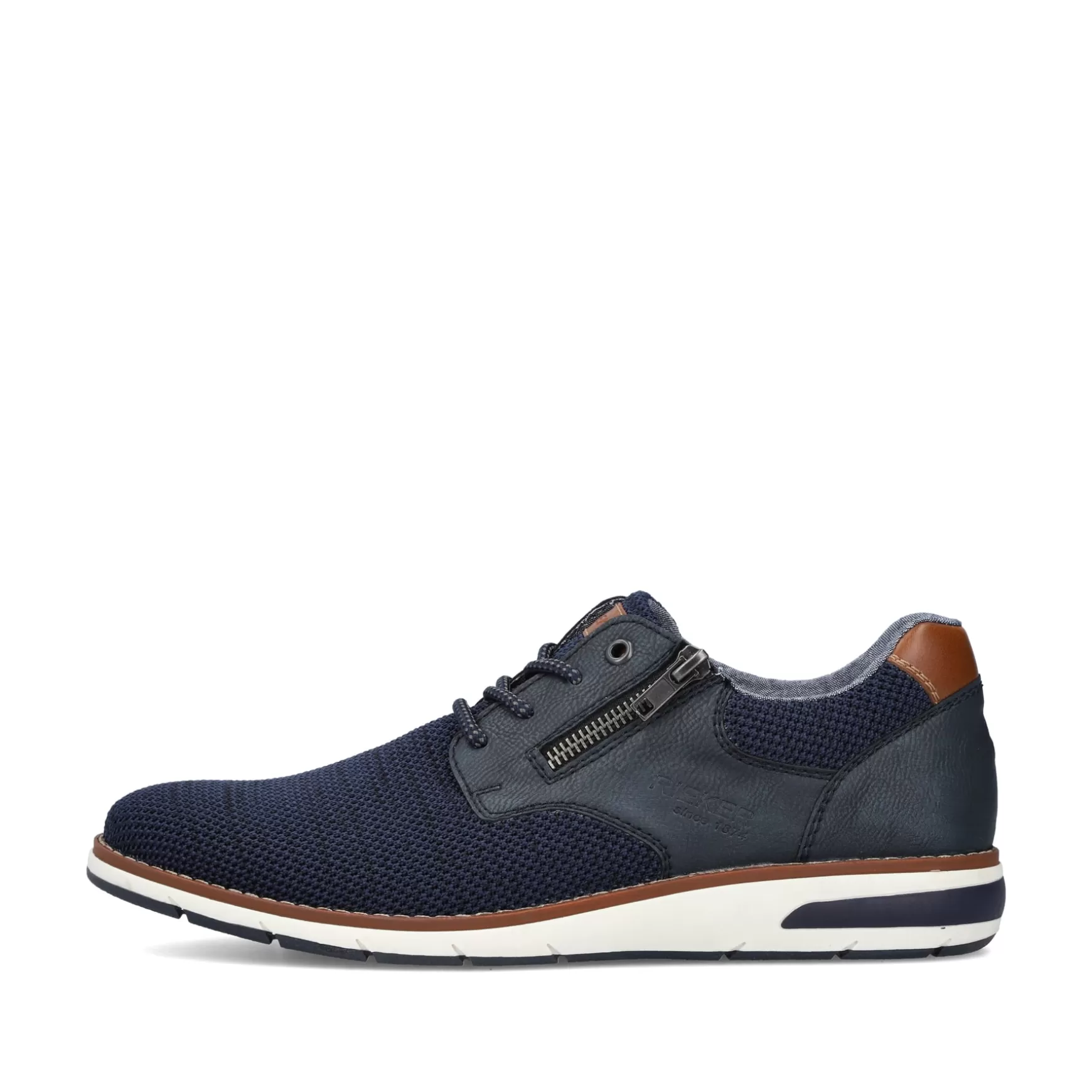 Men'S Laced Shoes Azure Blue-Rieker Shop