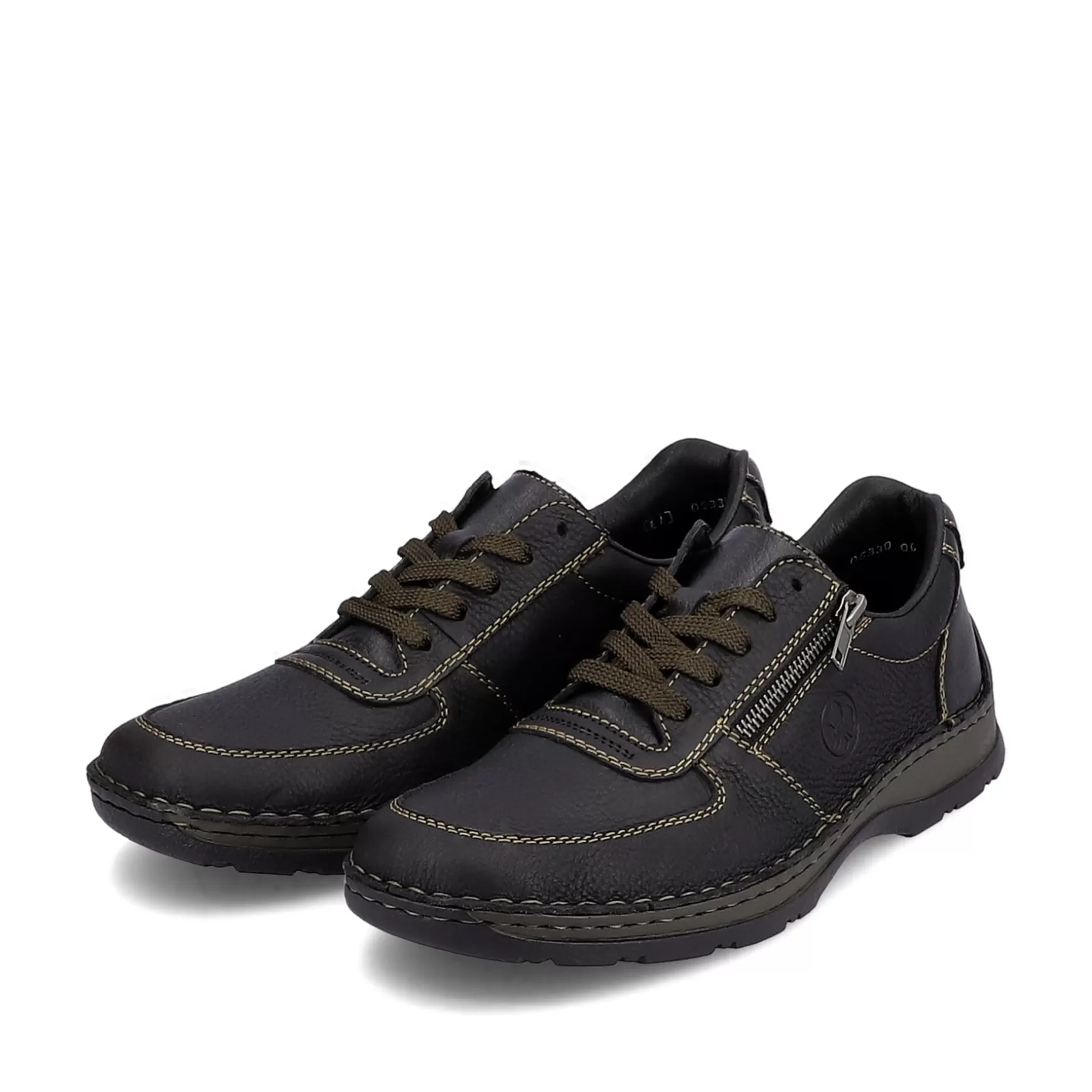 Men'S Lace-Up Shoes Asphalt Black-Rieker Hot