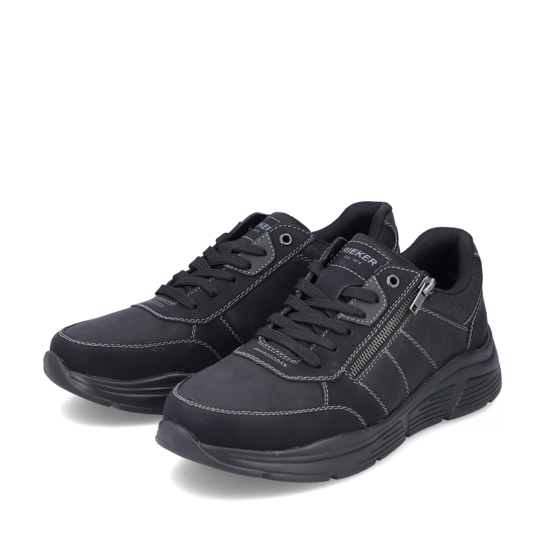 Men'S Lace-Up Shoes Asphalt Black-Rieker Best Sale