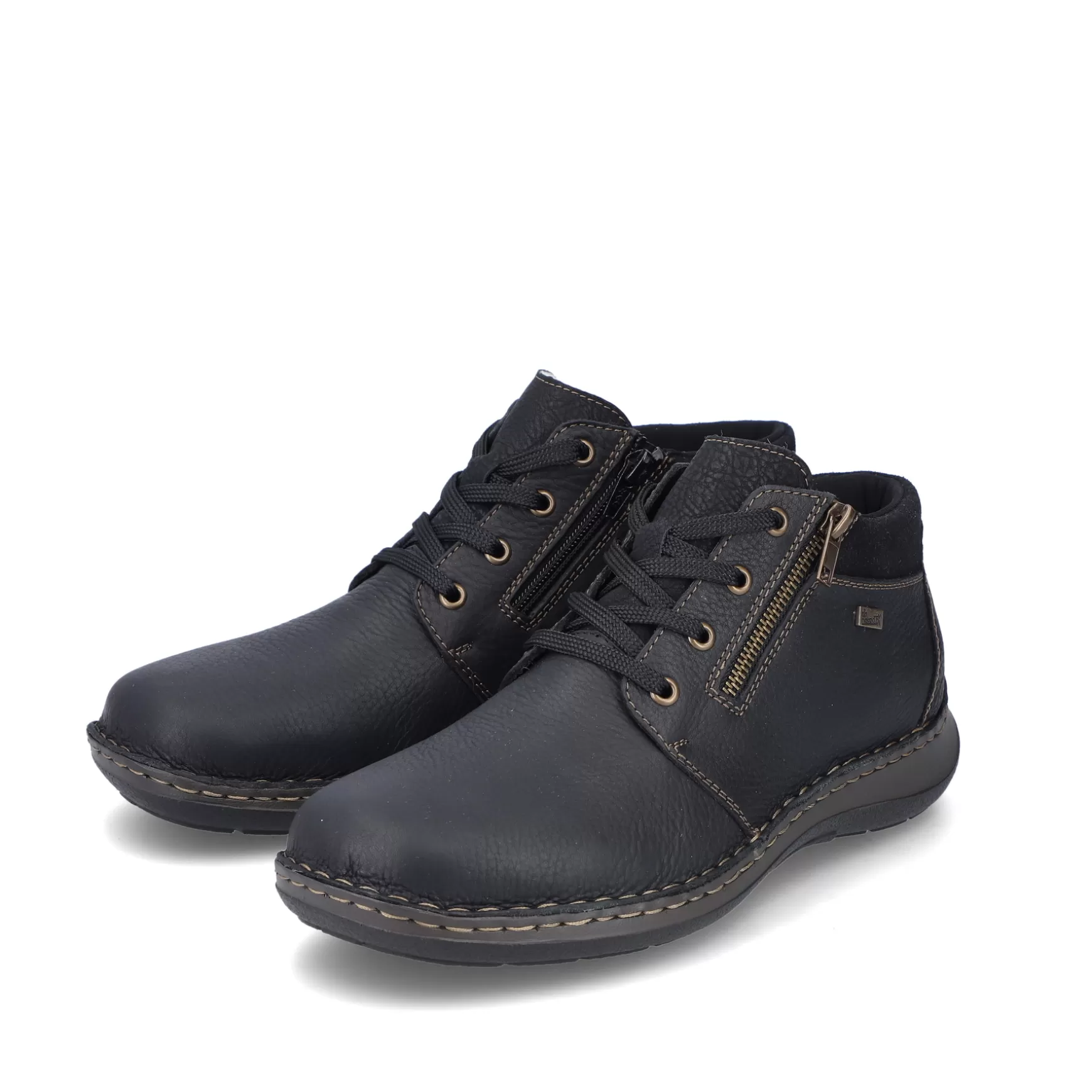 Men'S Lace-Up Shoes Asphalt Black-Rieker Discount