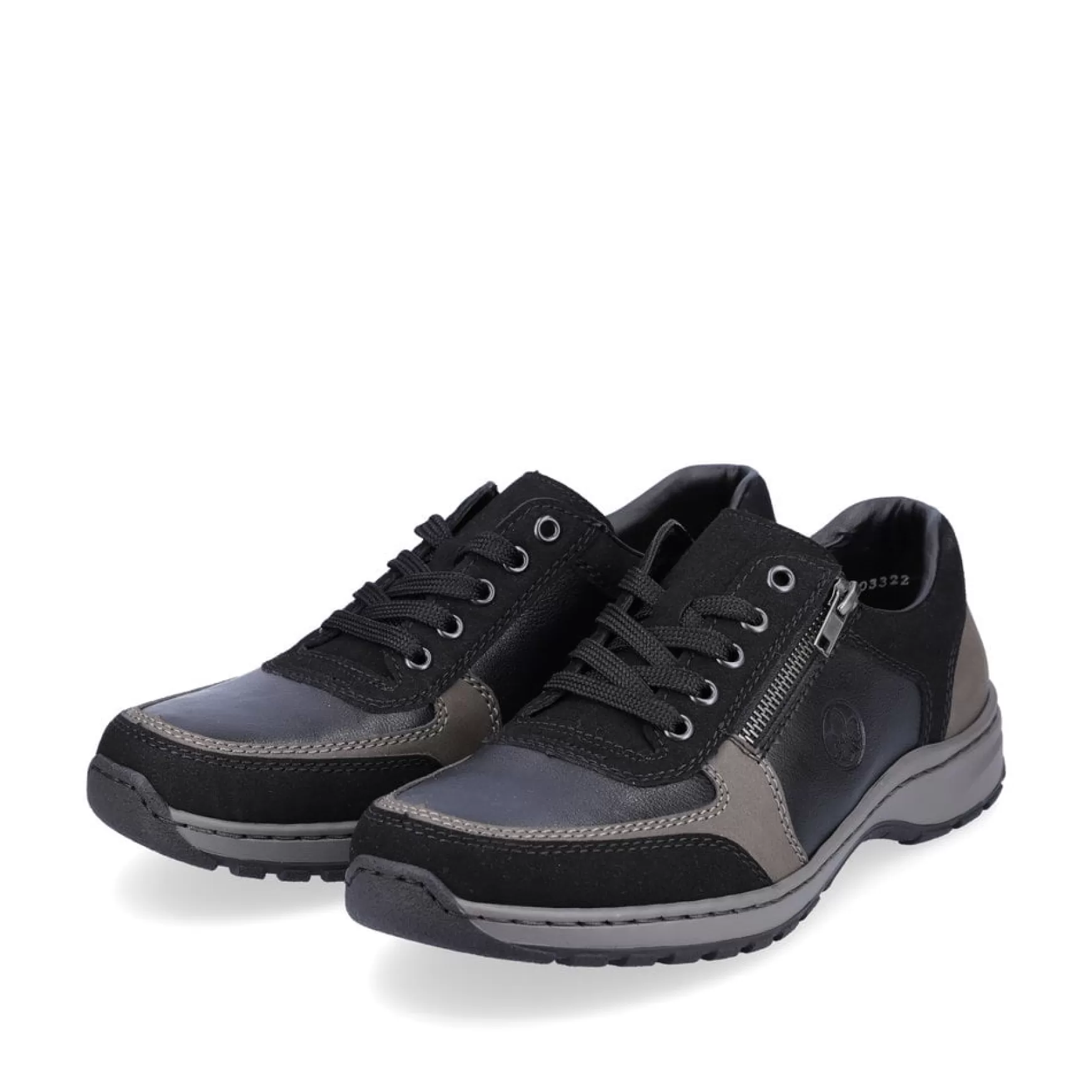 Men'S Lace-Up Shoes Asphalt Black-Rieker Hot