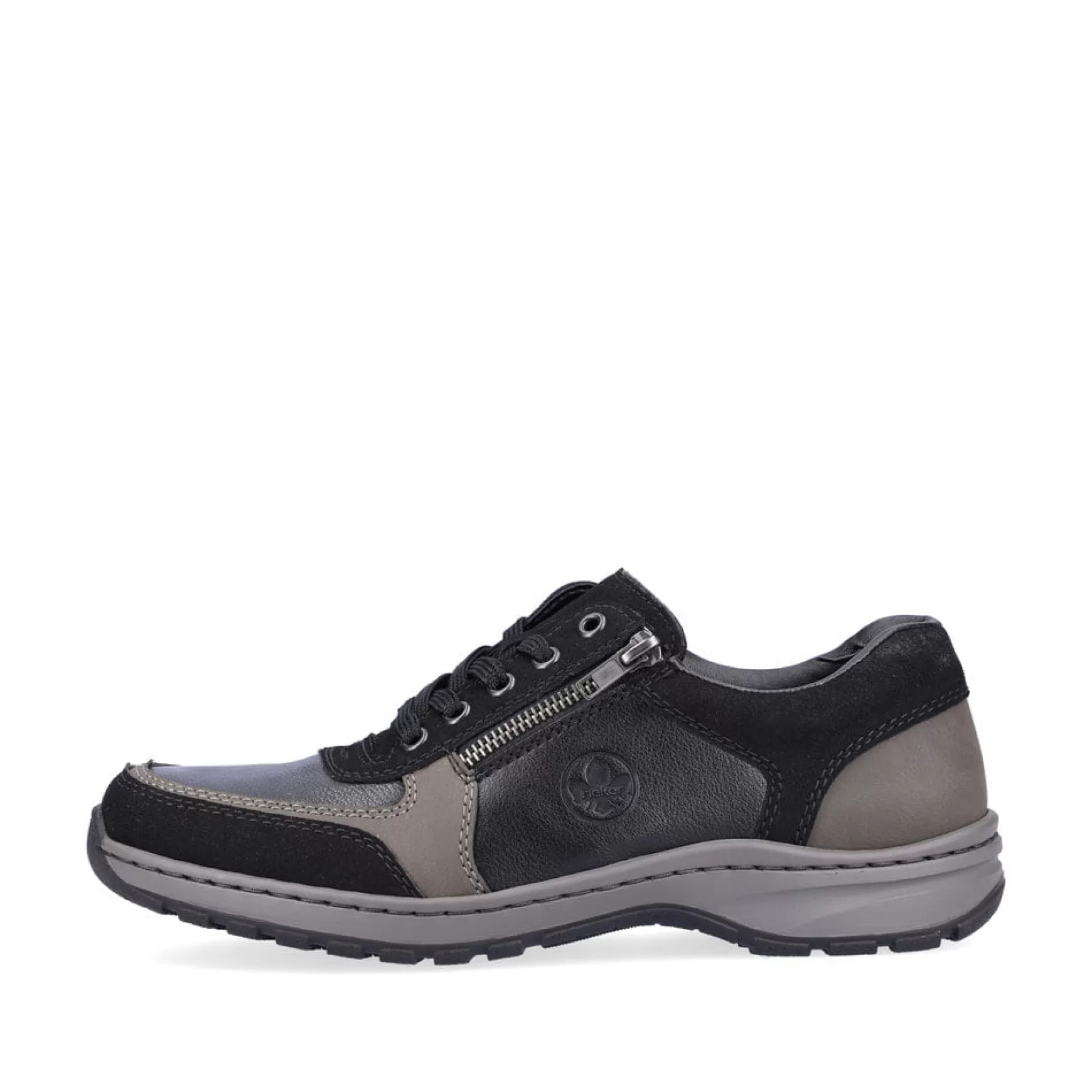 Men'S Lace-Up Shoes Asphalt Black-Rieker Hot