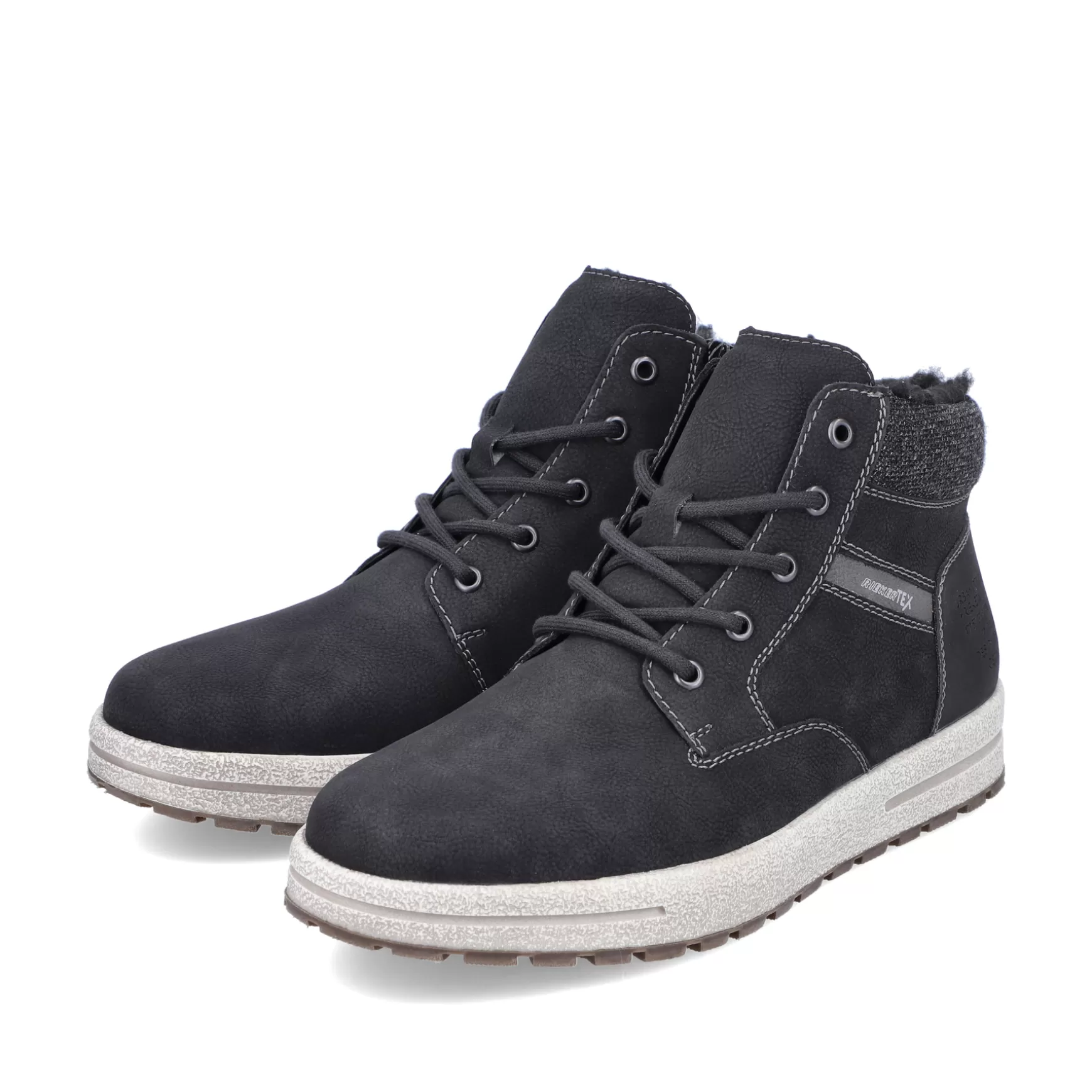 Men'S Lace-Up Shoes Asphalt Black-Rieker Cheap