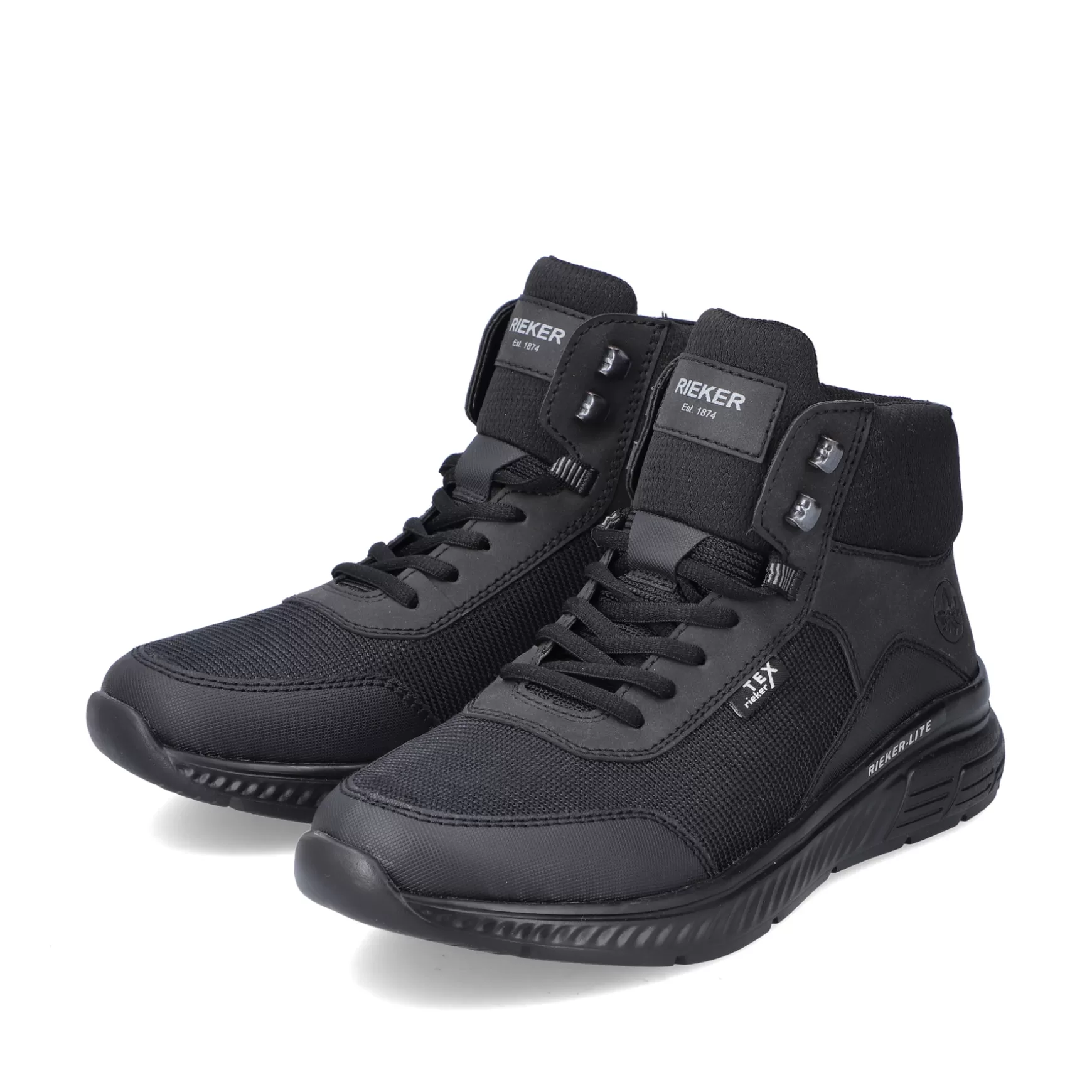 Men'S Lace-Up Shoes Asphalt Black-Rieker Shop