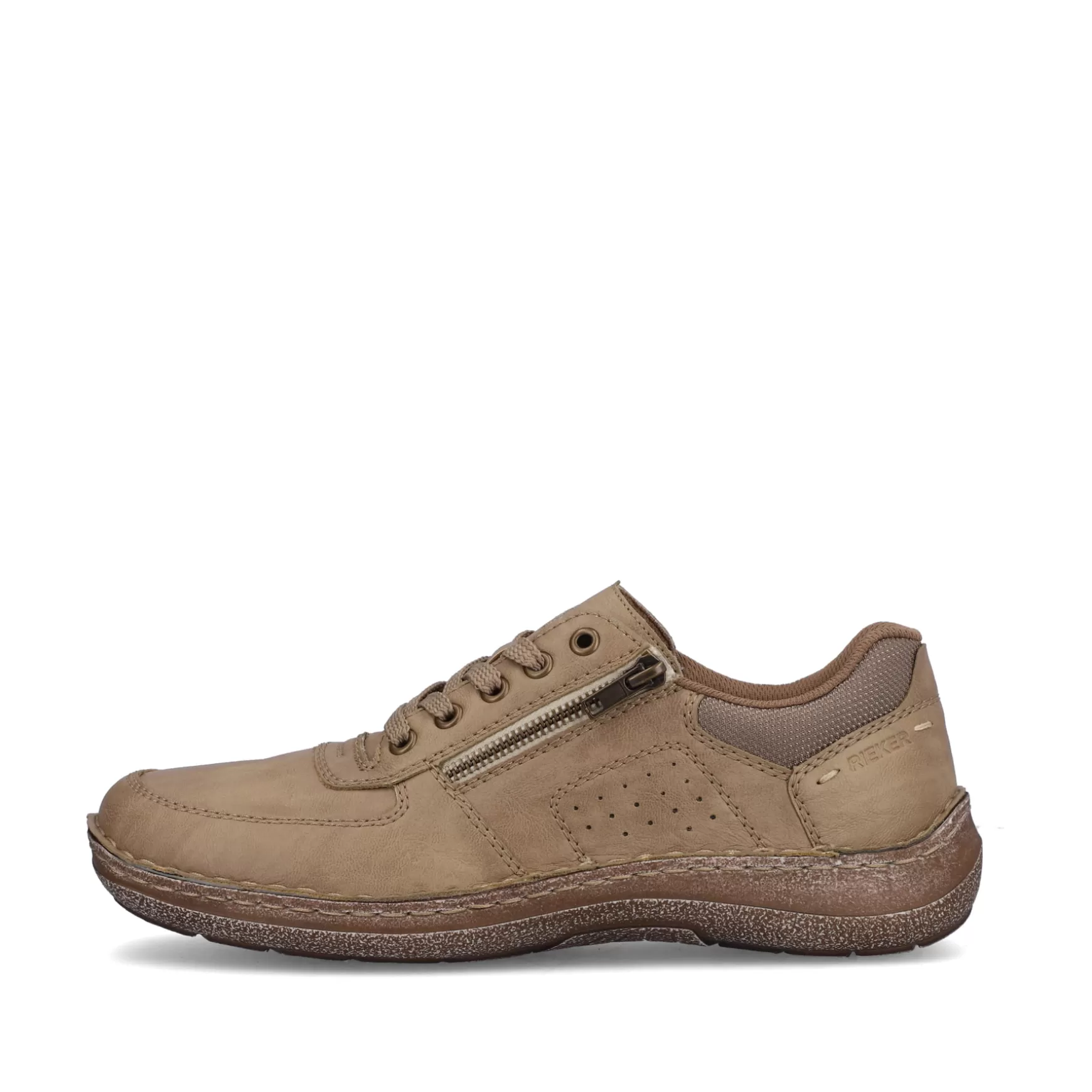 Men'S Lace-Up Shoes Brown Beige-Rieker Cheap