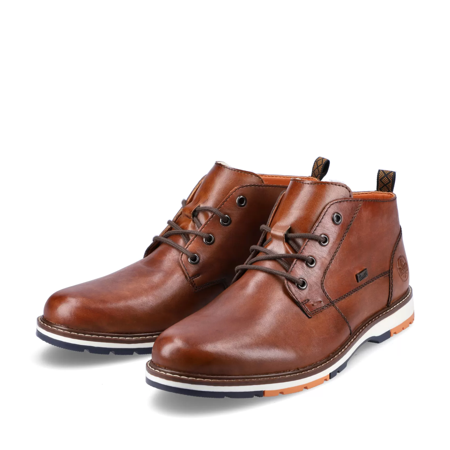 Men'S Lace-Up Shoes Caramel Brown-Rieker New