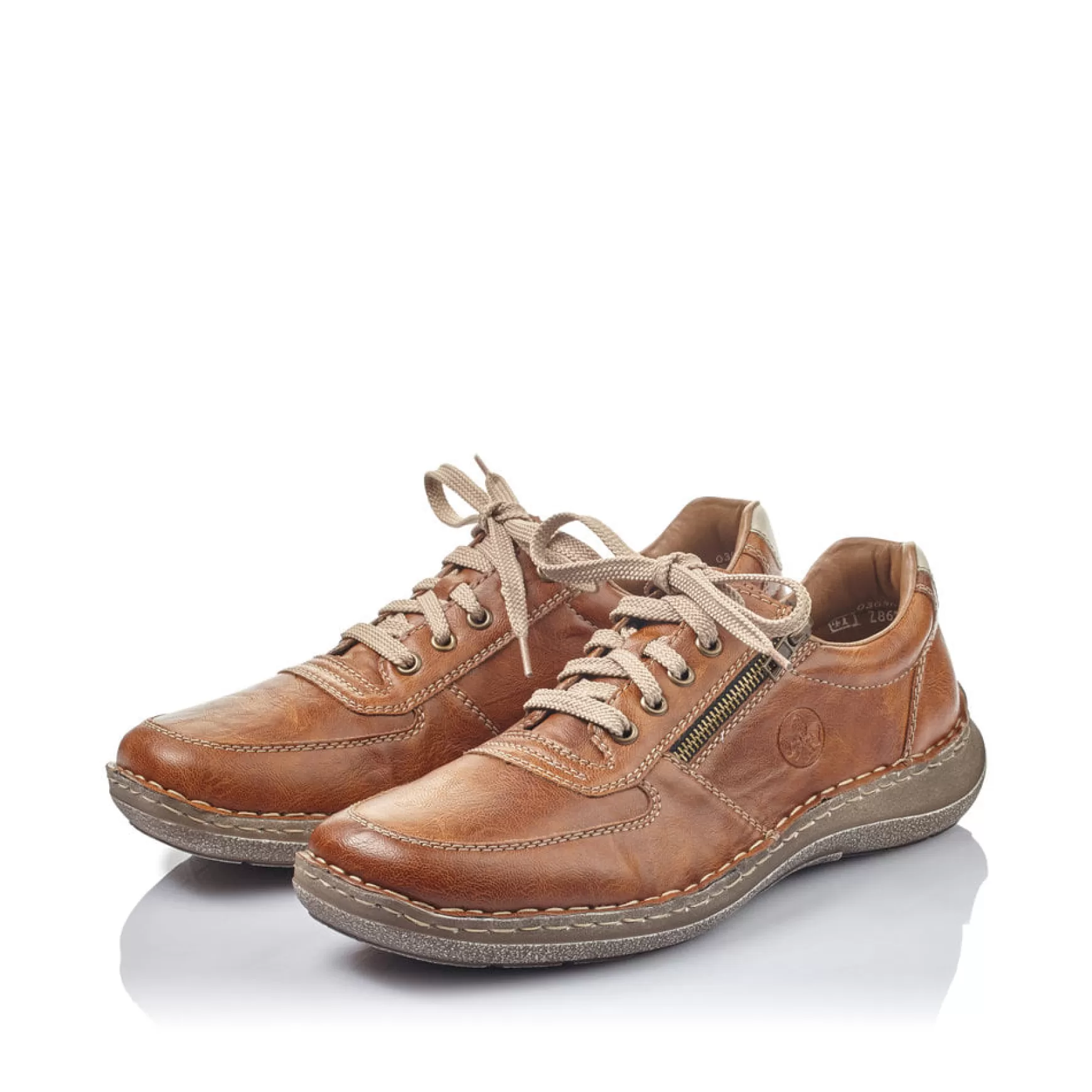 Men'S Lace-Up Shoes Caramel Brown-Rieker Hot