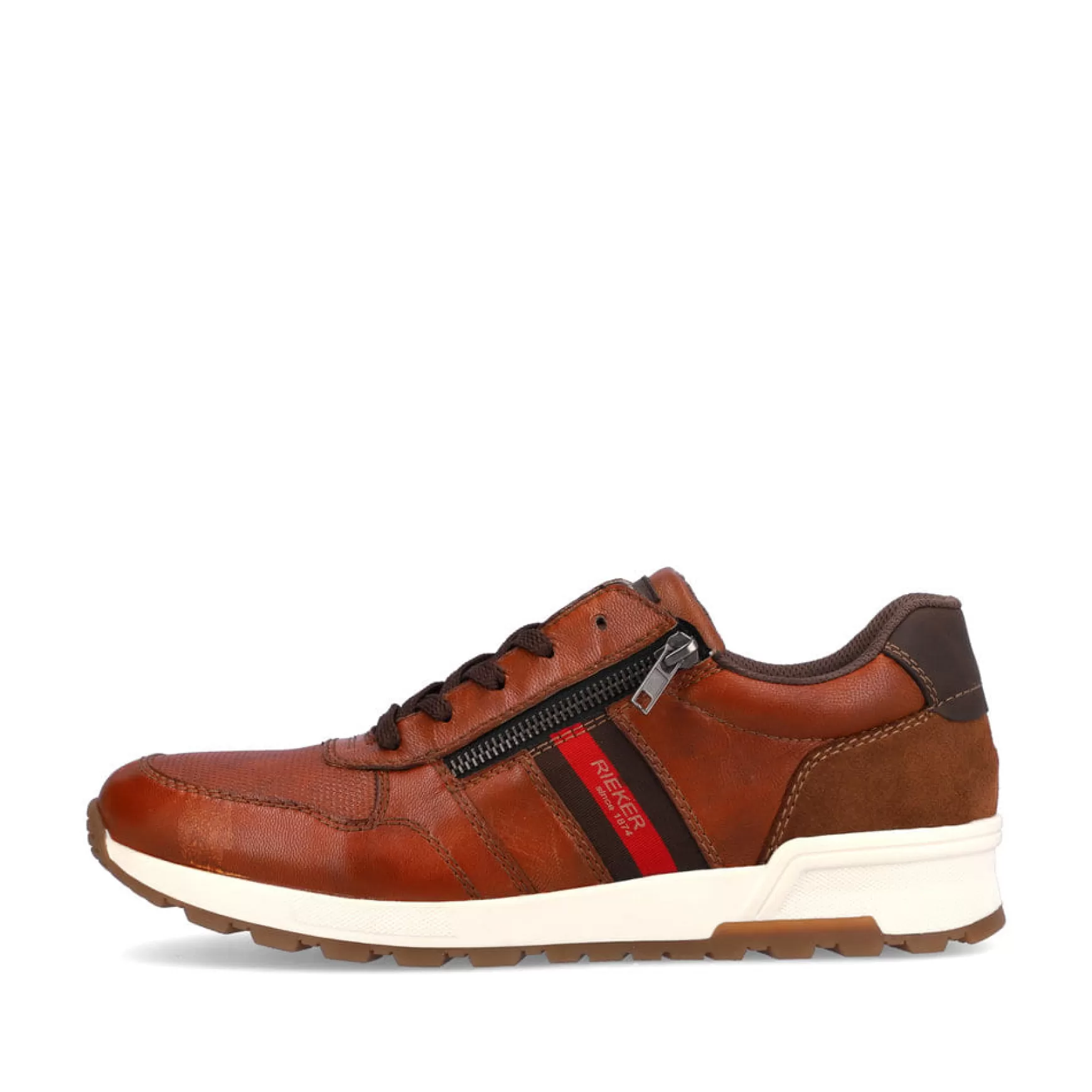 Men'S Lace-Up Shoes Caramel Brown-Fire Red-Rieker Cheap