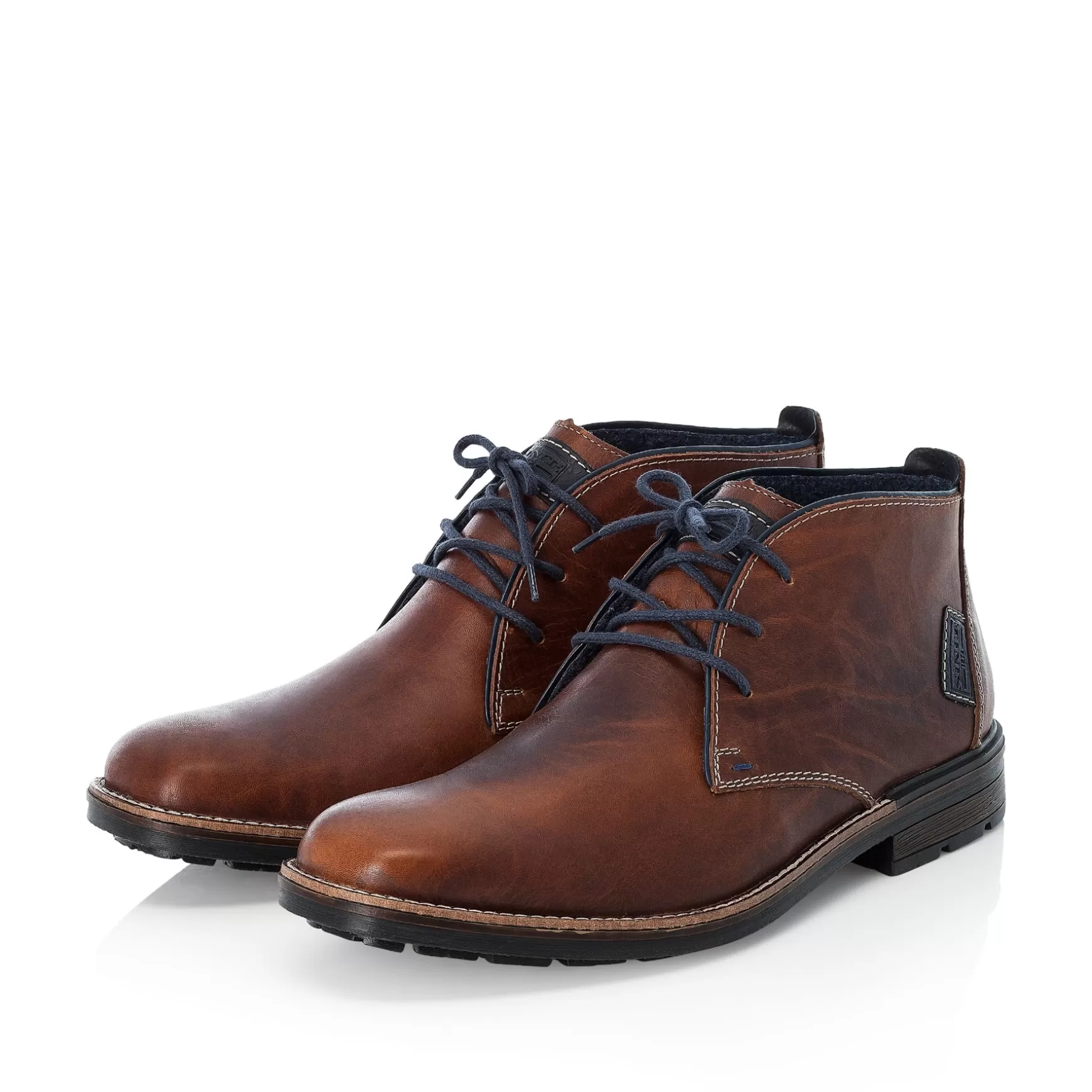 Men'S Lace-Up Shoes Chestnut Brown-Rieker Fashion