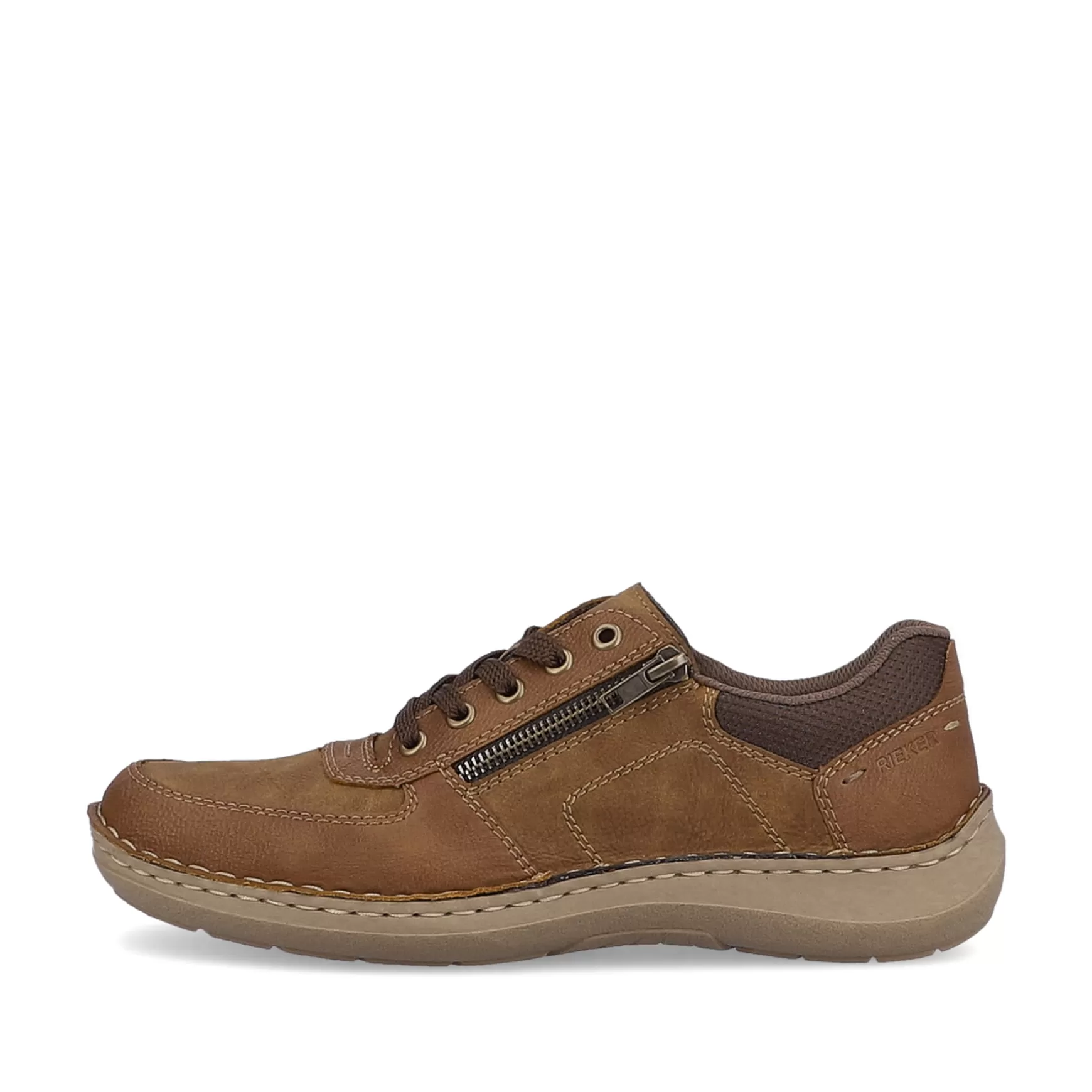 Men'S Lace-Up Shoes Coffee Brown-Rieker Best