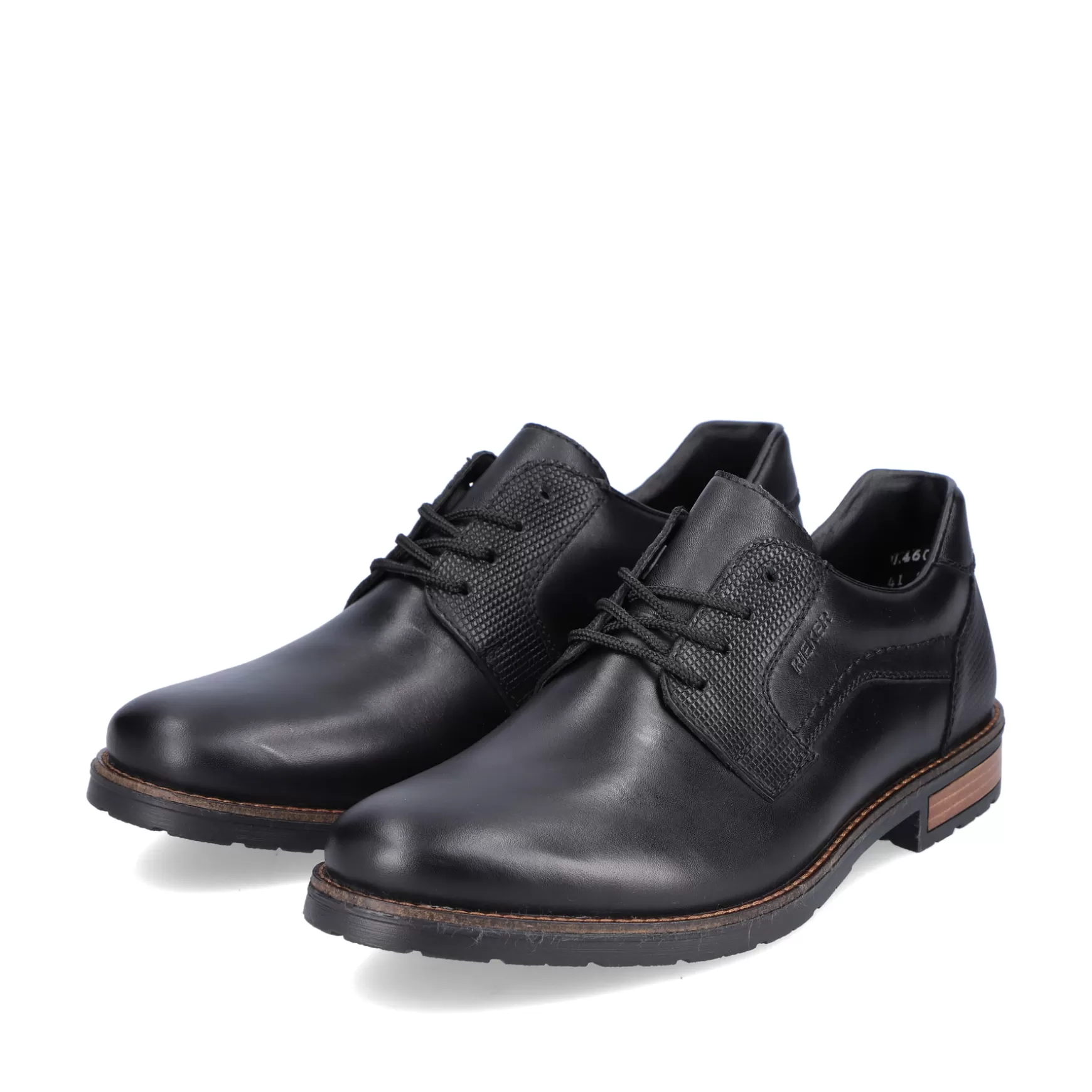 Men'S Lace-Up Shoes Glossy Black-Rieker Shop