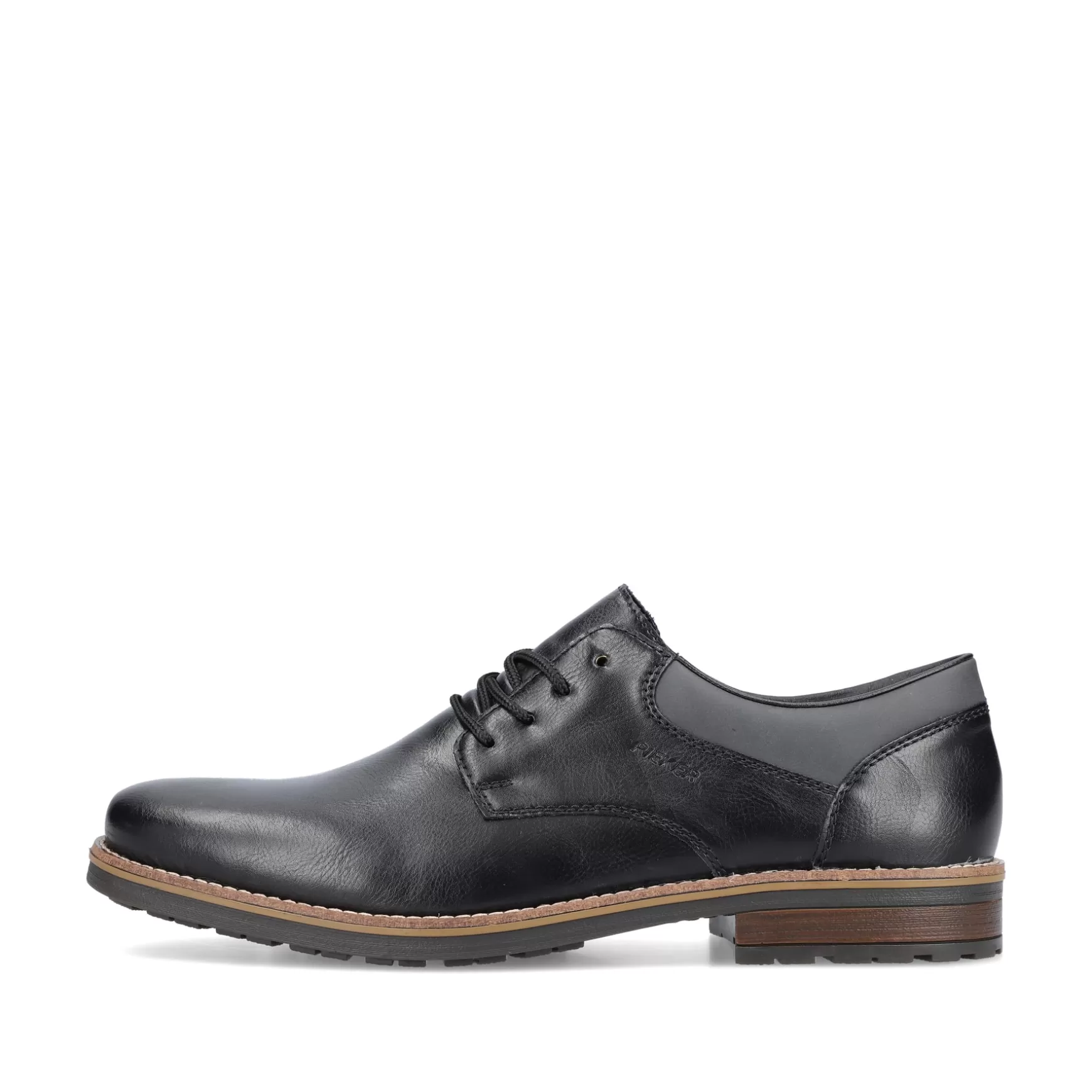 Men'S Lace-Up Shoes Glossy Black-Rieker Hot