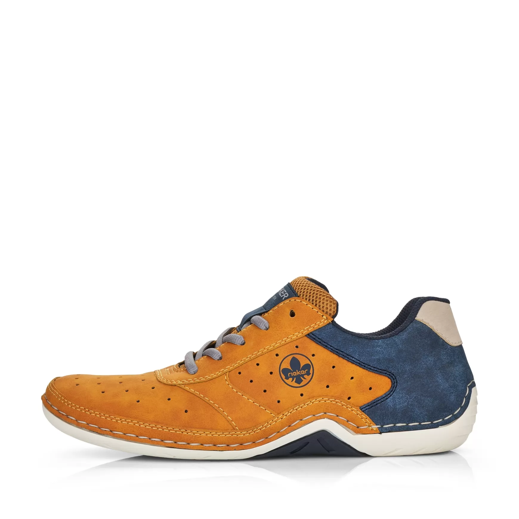 Men'S Lace-Up Shoes Golden Yellow-Royal Blue-Rieker Shop