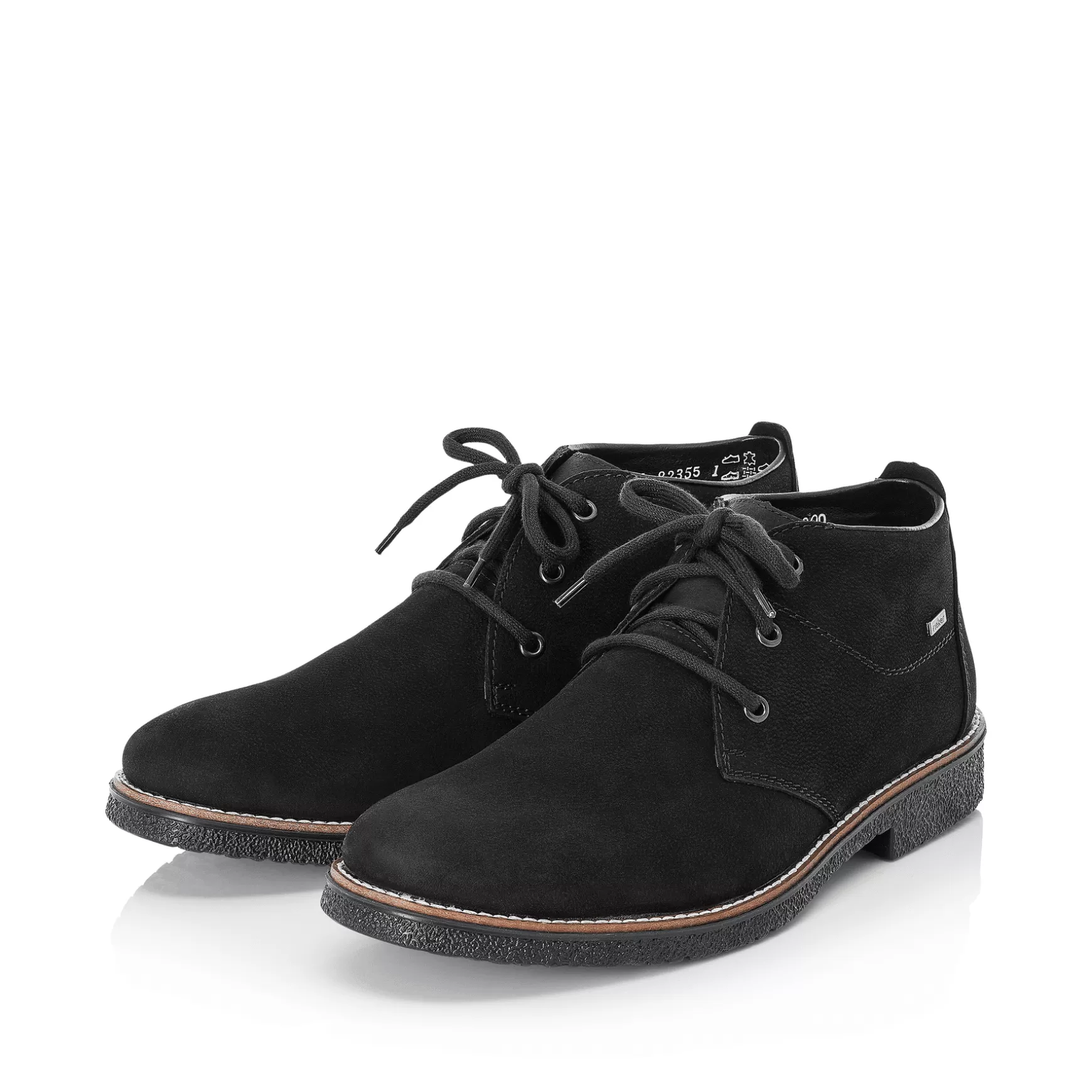 Men'S Lace-Up Shoes Jet Black-Rieker Discount