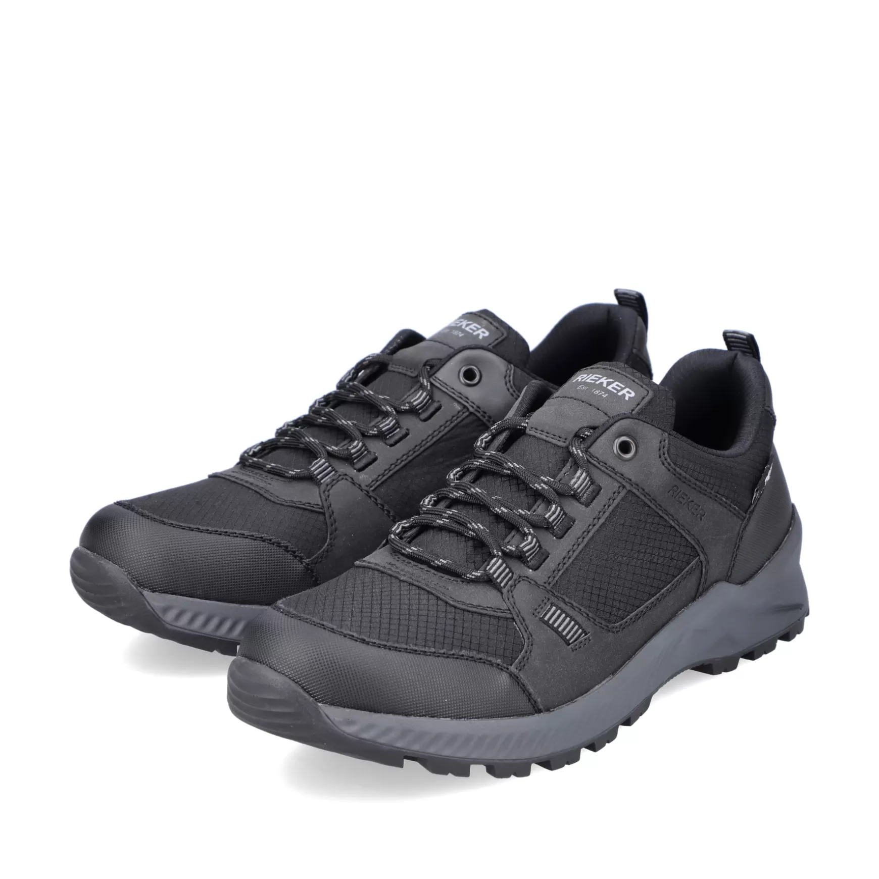 Men'S Lace-Up Shoes Jet Black-Rieker Cheap