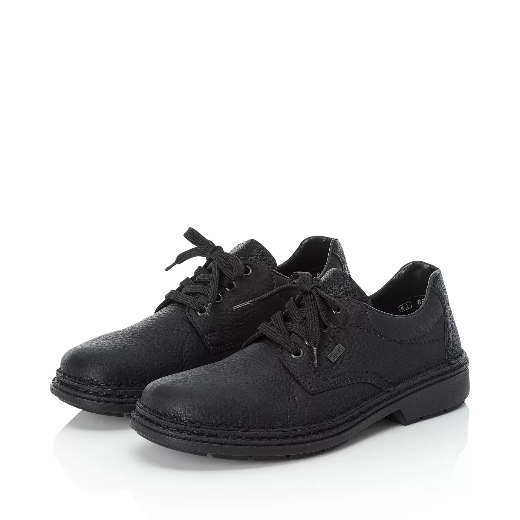 Men'S Lace-Up Shoes Jet Black-Rieker Best