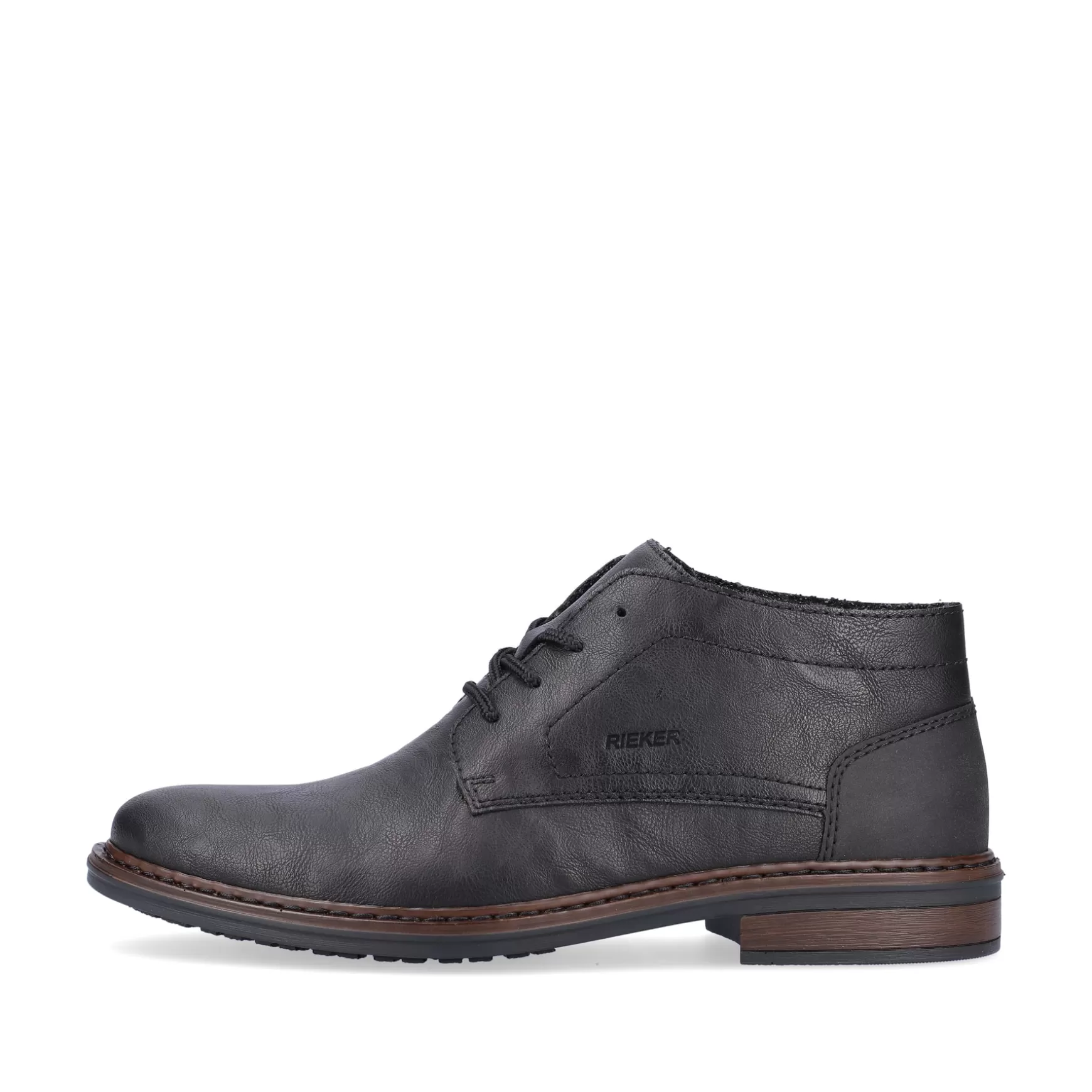 Men'S Lace-Up Shoes Jet Black-Rieker Best