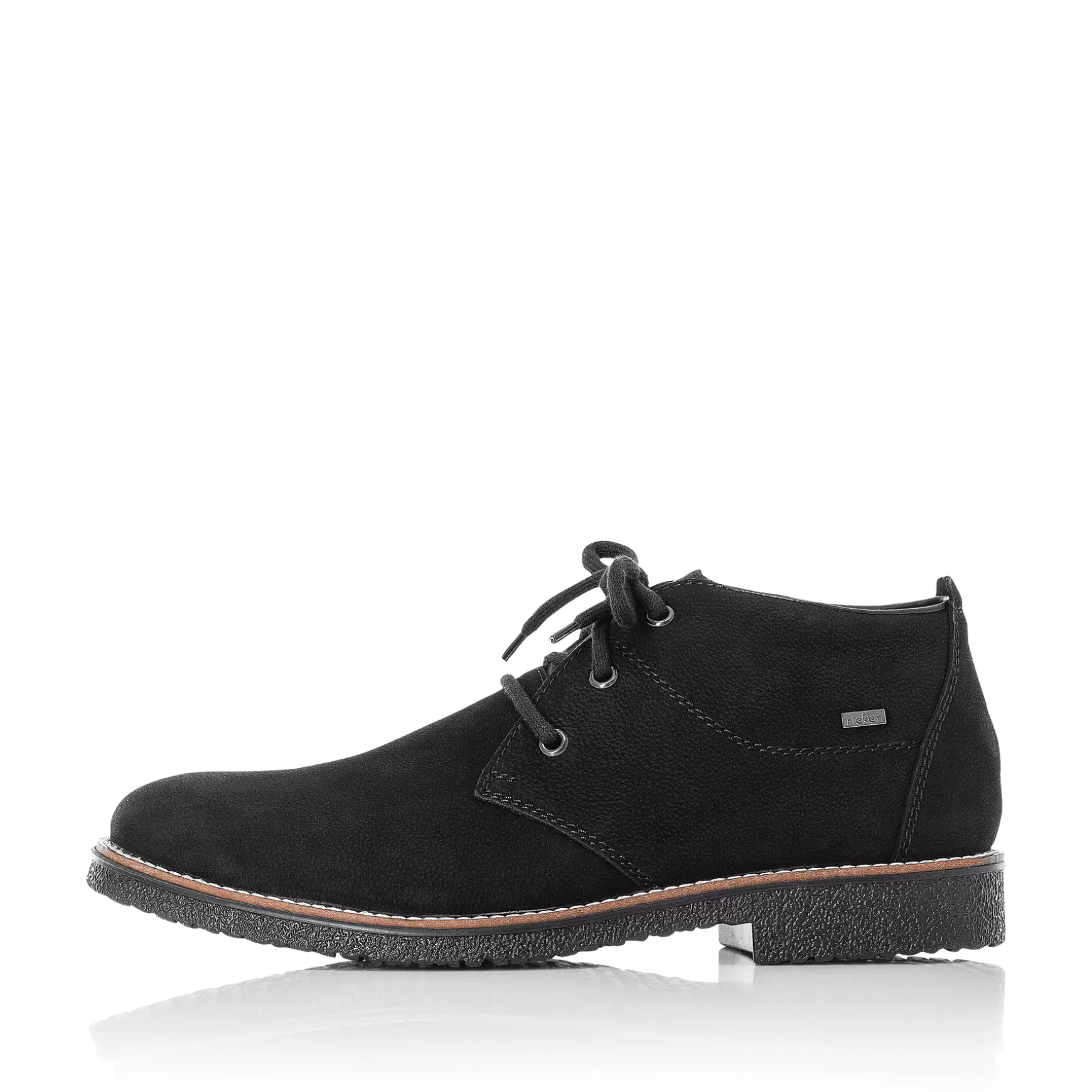 Men'S Lace-Up Shoes Jet Black-Rieker Discount