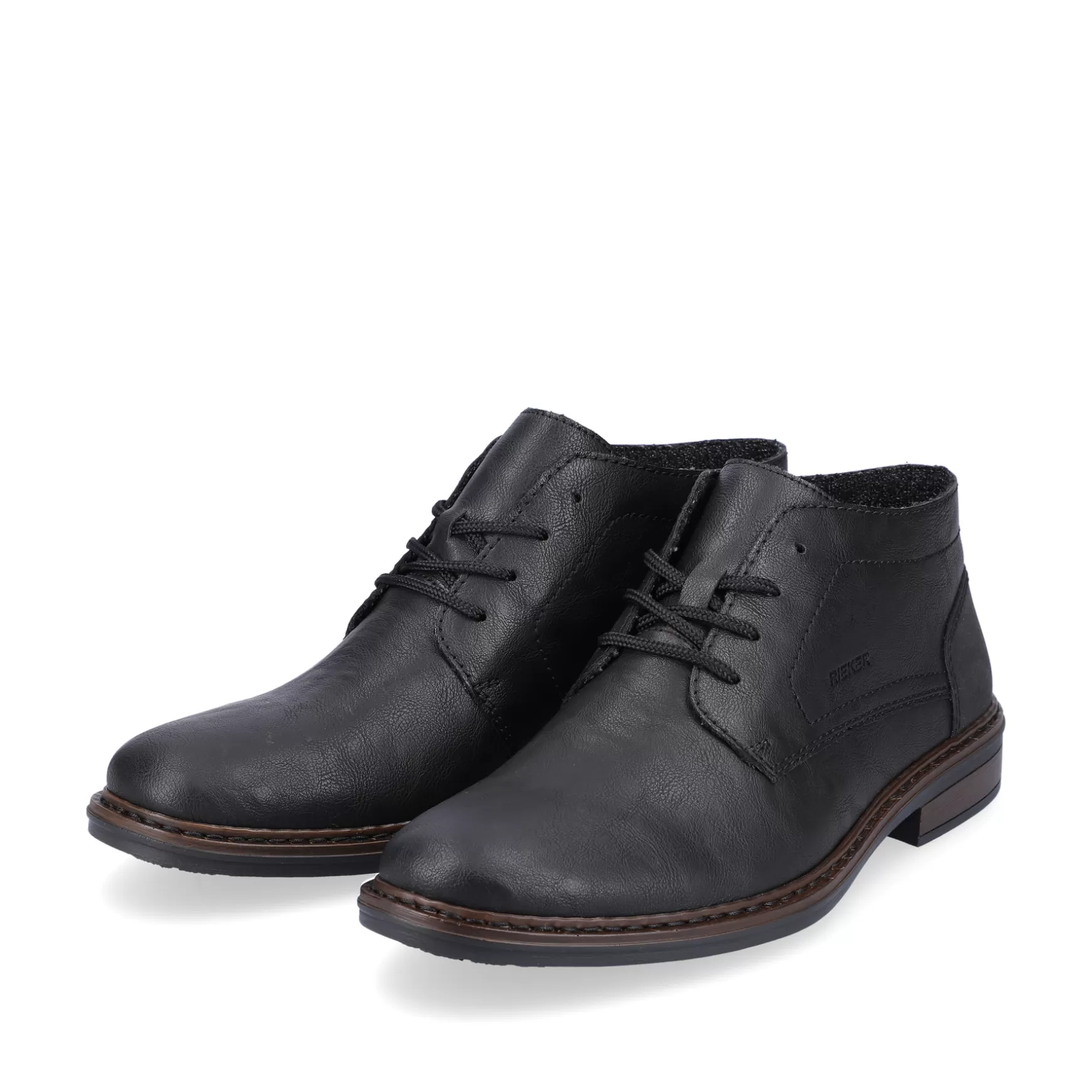 Men'S Lace-Up Shoes Jet Black-Rieker Best