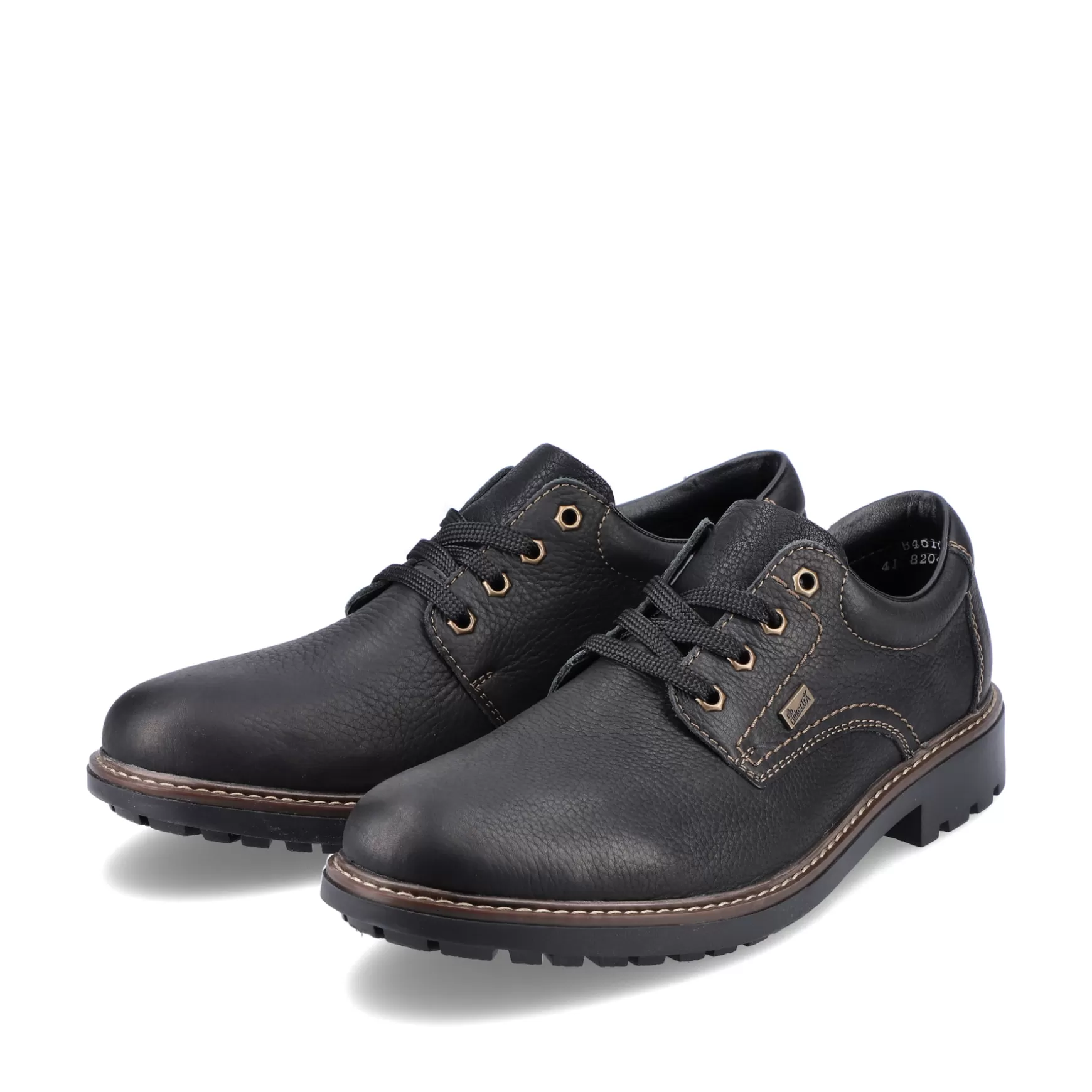 Men'S Lace-Up Shoes Jet Black-Rieker Store