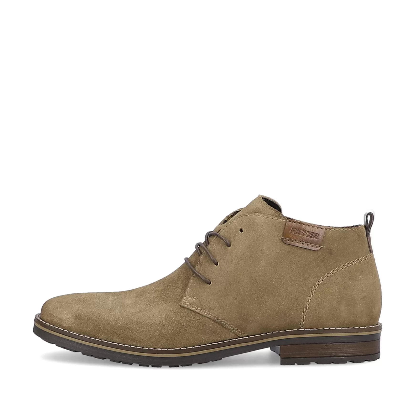 Men'S Lace-Up Shoes, Khaki Green-Rieker Best Sale