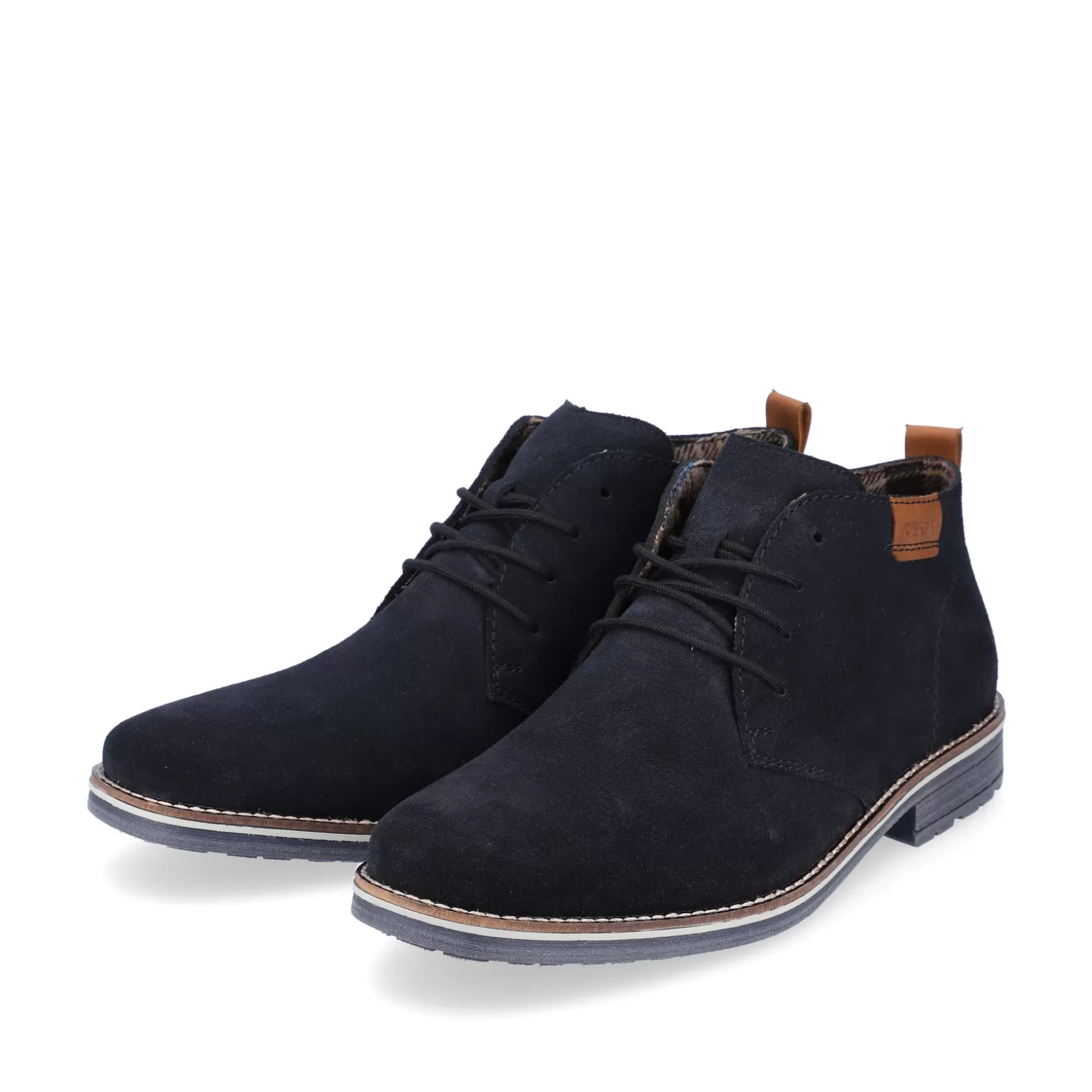 Men'S Lace-Up Shoes Navy Blue-Rieker Discount