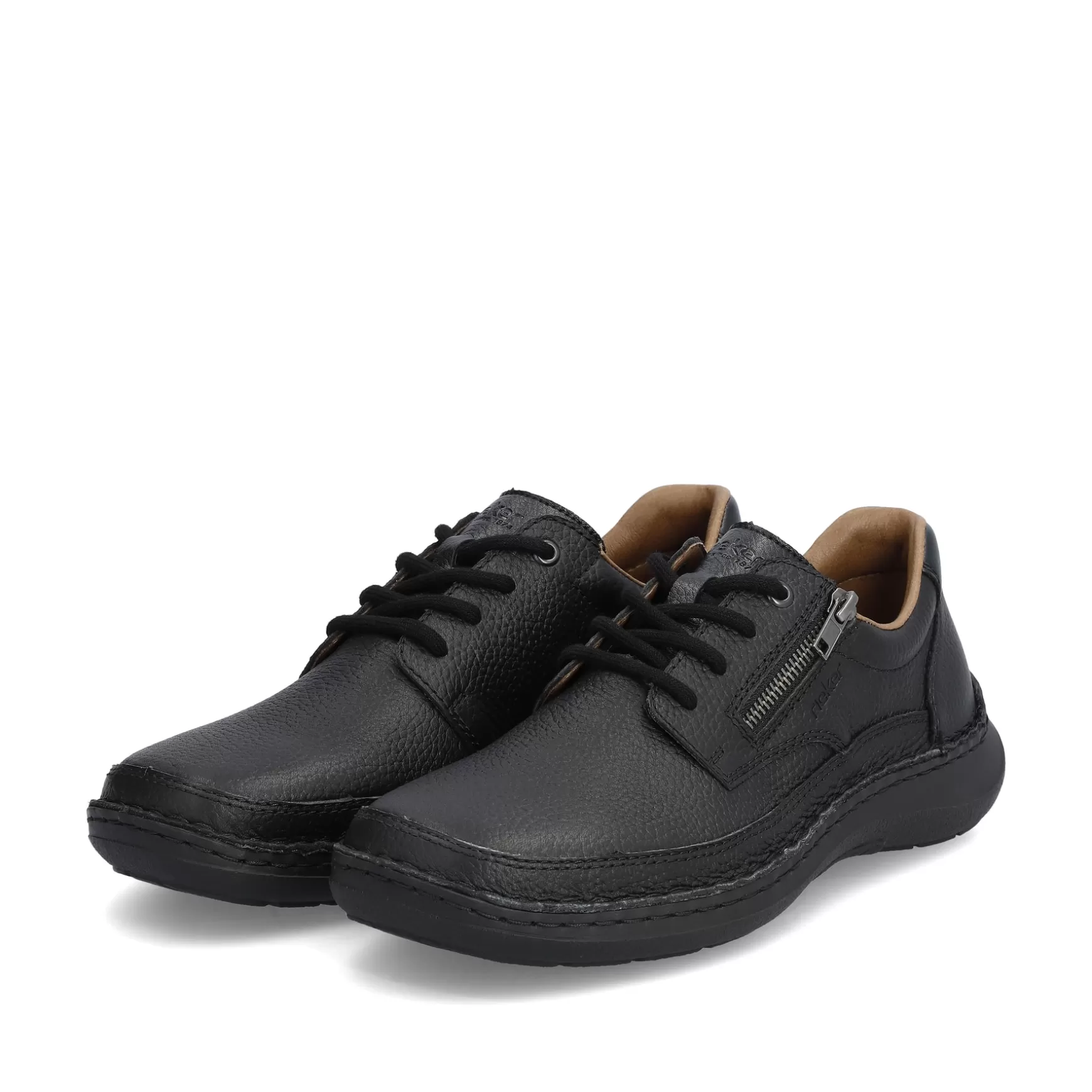 Men'S Lace-Up Shoes Night Black-Rieker Discount