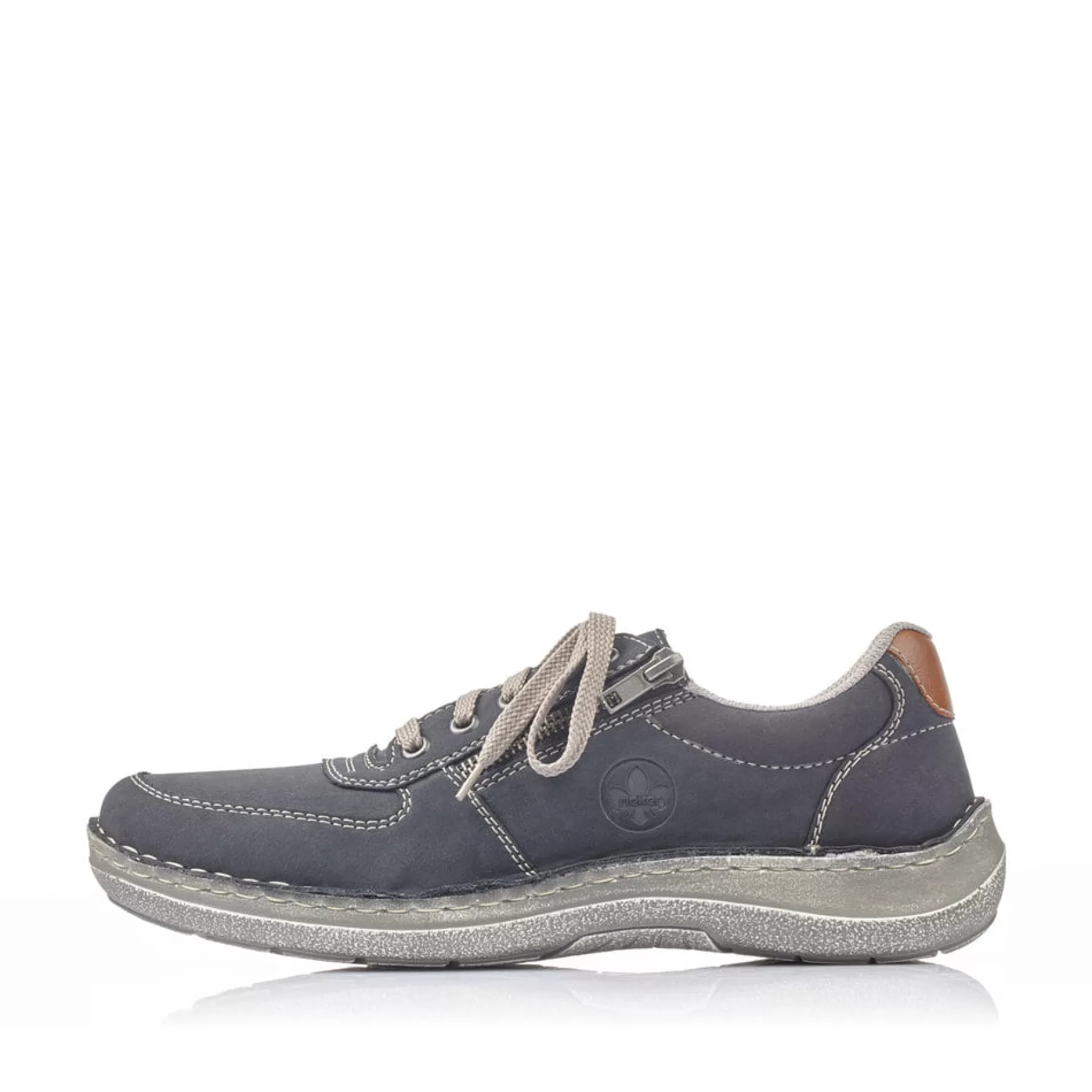 Men'S Lace-Up Shoes Ocean Blue-Gray-Rieker Hot