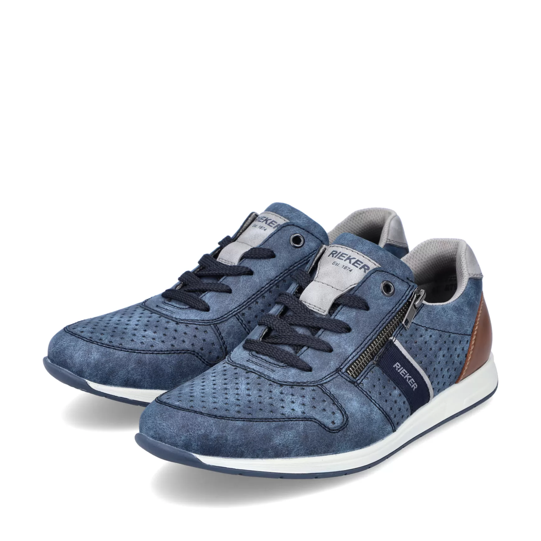 Men'S Lace-Up Shoes Sky Blue-Rieker Outlet