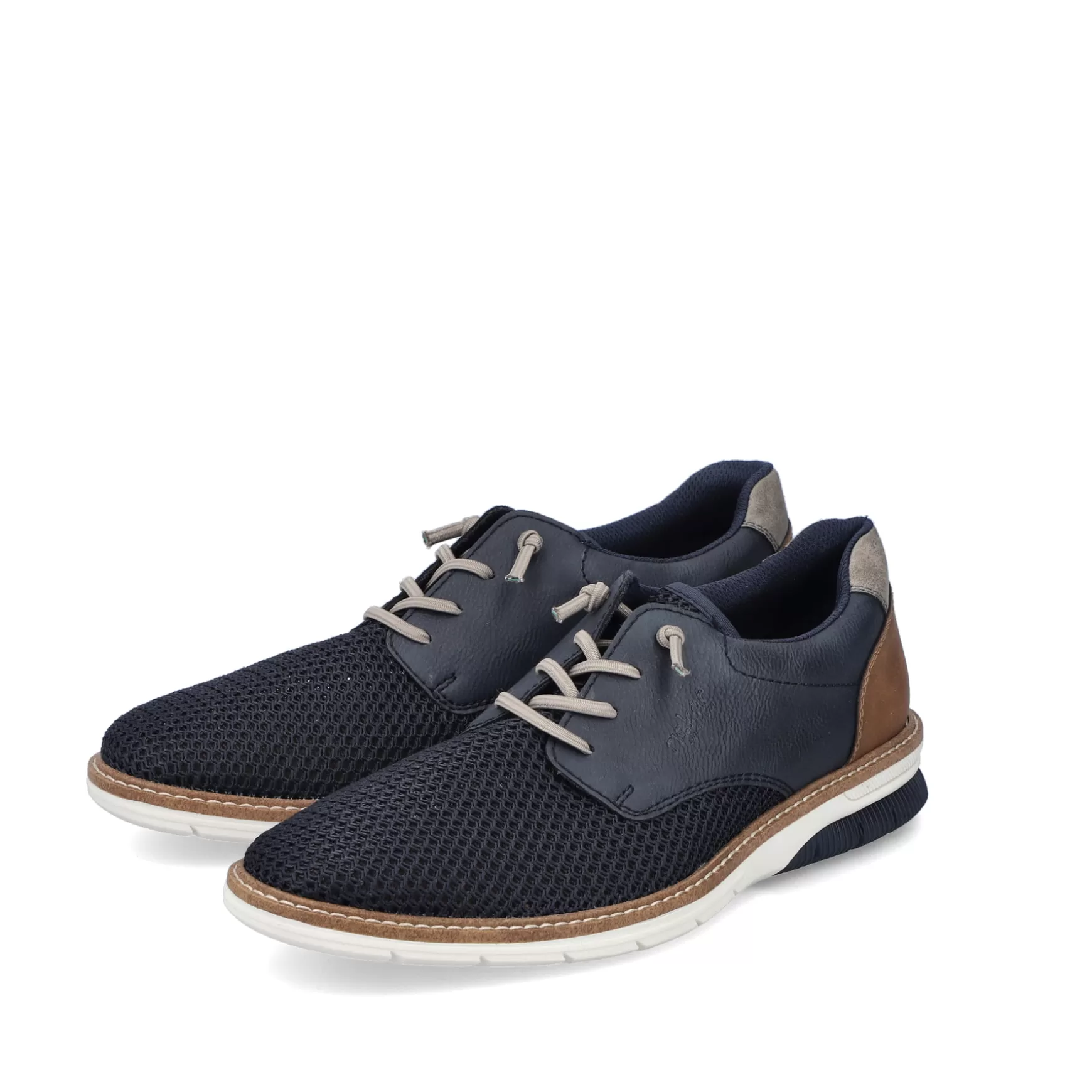 Men'S Lace-Up Shoes, Slate Blue-Rieker Fashion