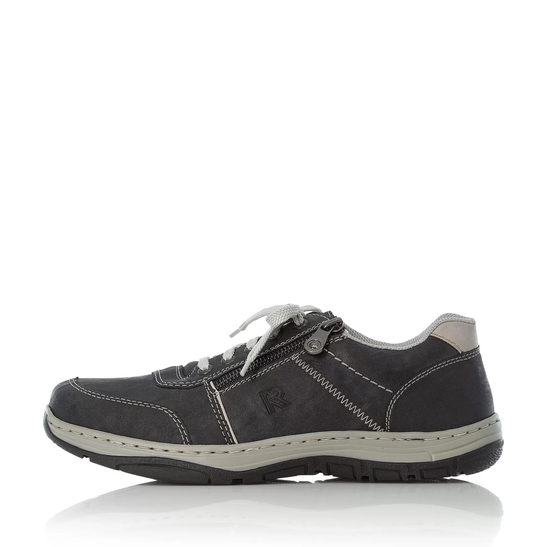 Men'S Lace-Up Shoes Steel Gray-White-Rieker Sale